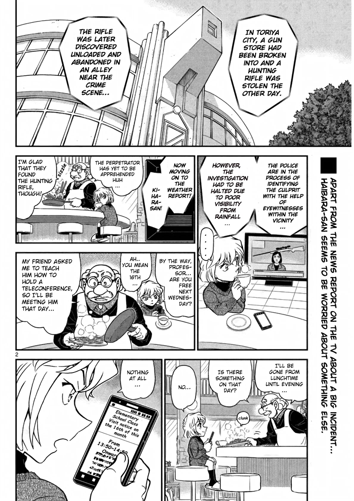 Detective Conan Chapter 1110 page 2 - Chapter 1110: Unsettling Parents’ Visit Day
