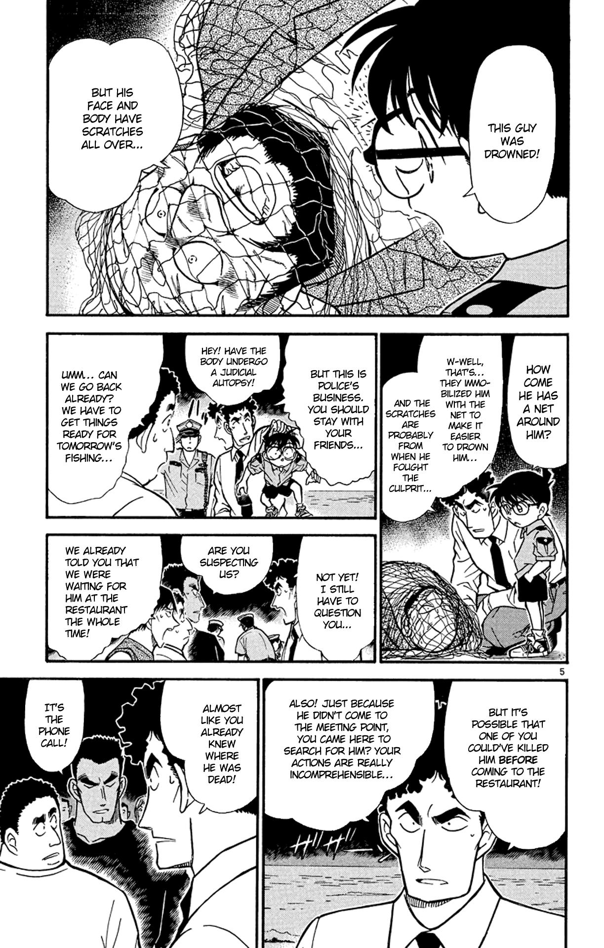 Detective Conan Chapter 312 page 6 - Chapter 312: Who Got Caught in the Net
