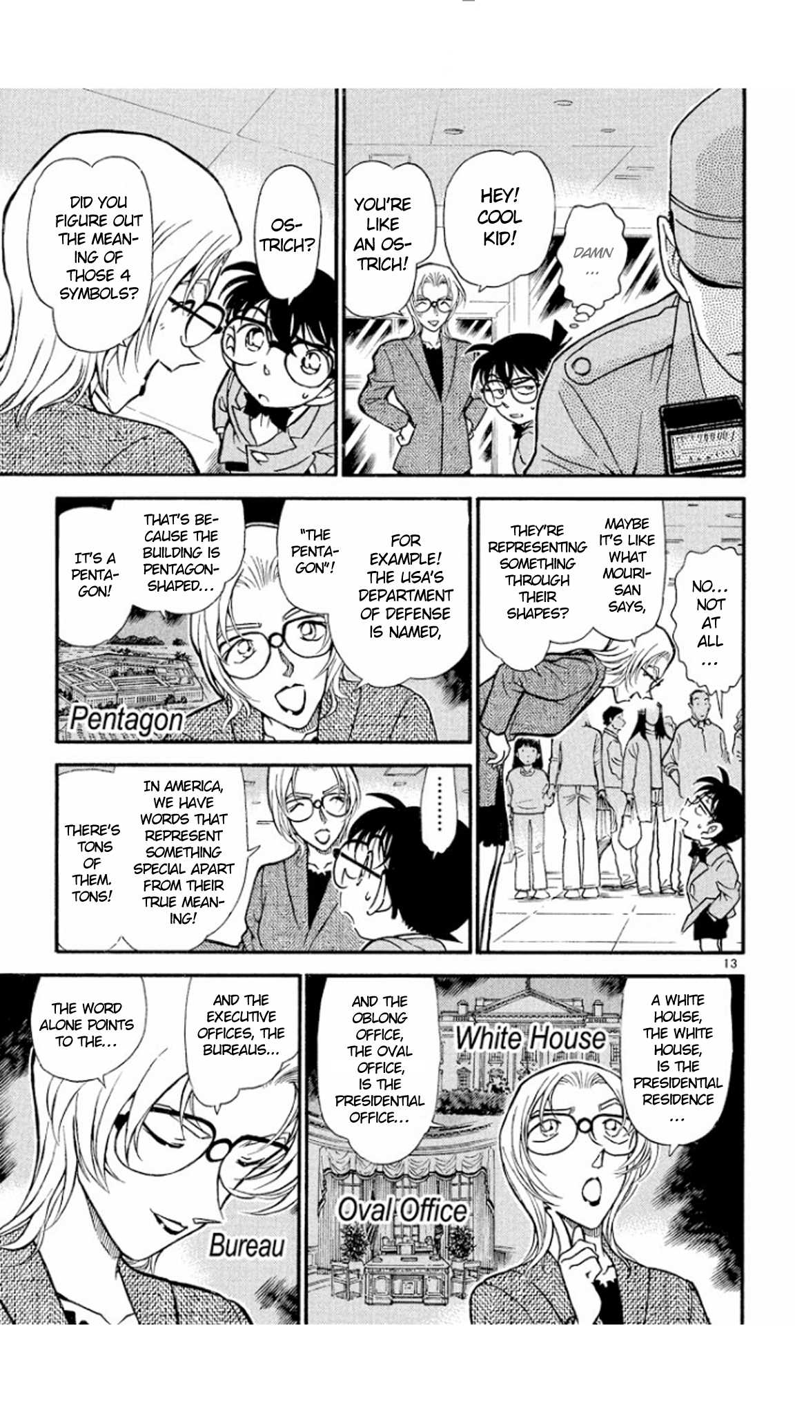 Detective Conan Chapter 339 page 14 - Chapter 339: A Circle, an X, a Triangle, a Square?!
