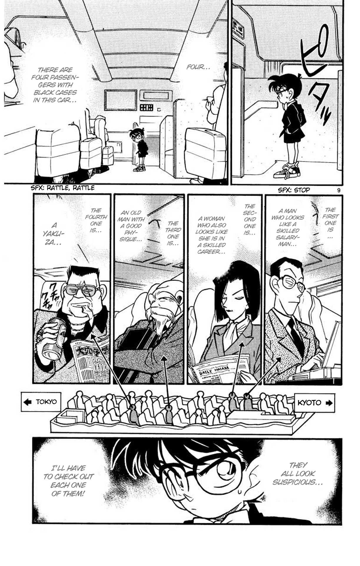 Detective Conan Chapter 34 page 10 - Chapter 34: The Four Passengers of the Green Car