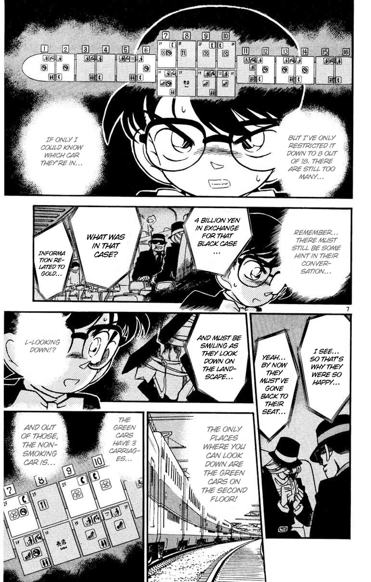 Detective Conan Chapter 34 page 8 - Chapter 34: The Four Passengers of the Green Car