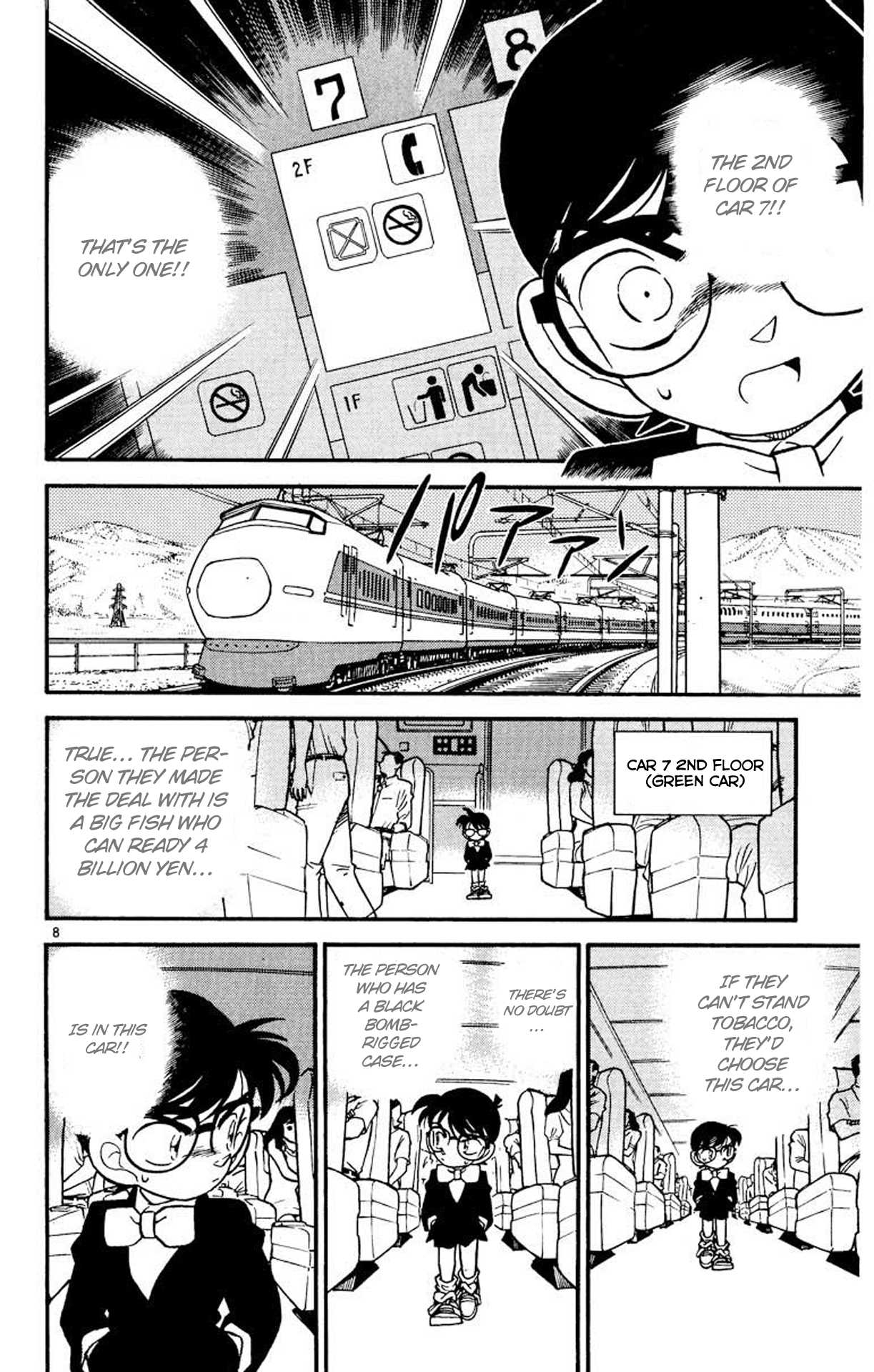 Detective Conan Chapter 34 page 9 - Chapter 34: The Four Passengers of the Green Car