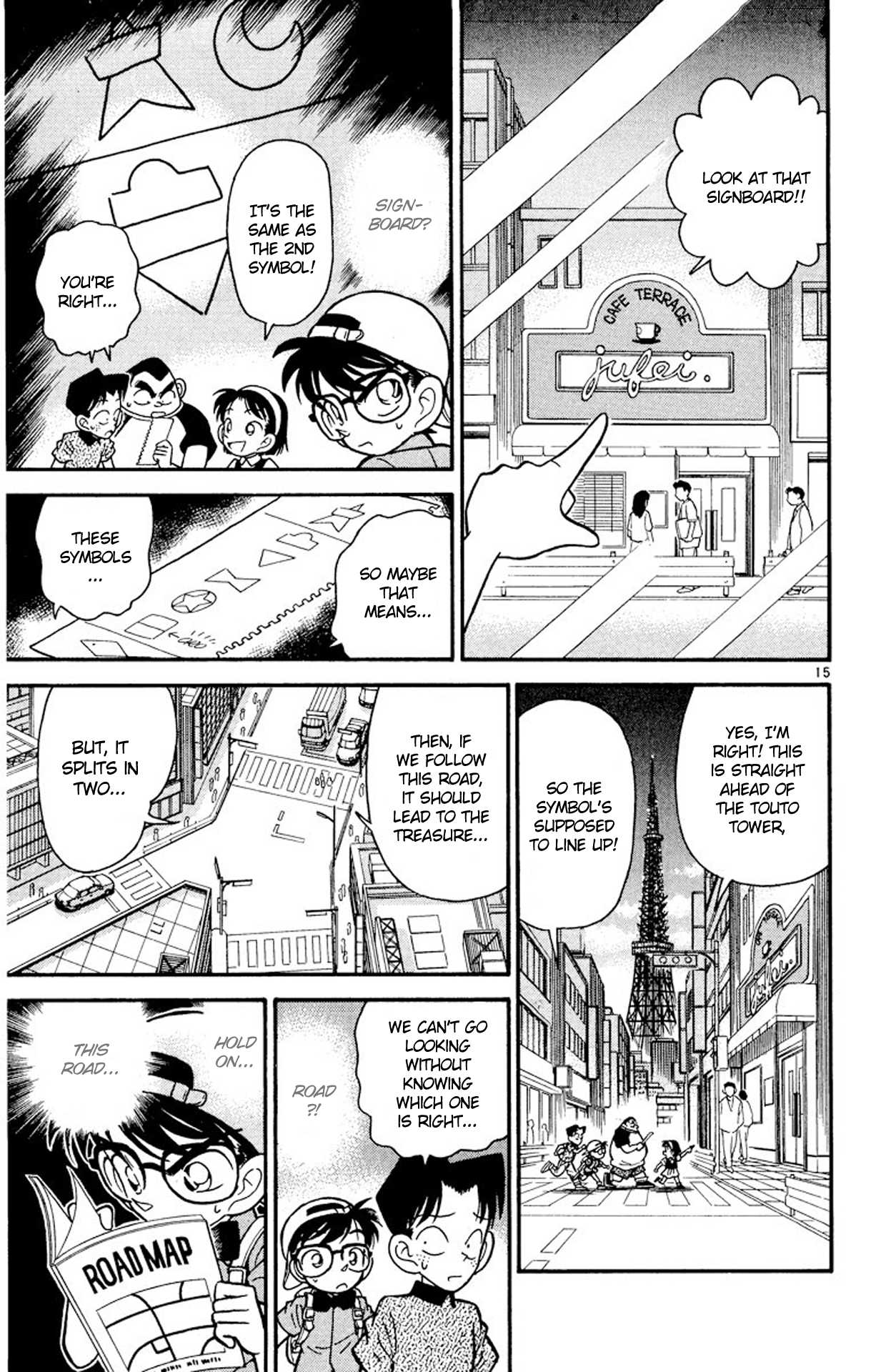 Detective Conan Chapter 37 page 16 - Chapter 37: The ABC's of Deciphering the Code Sheet