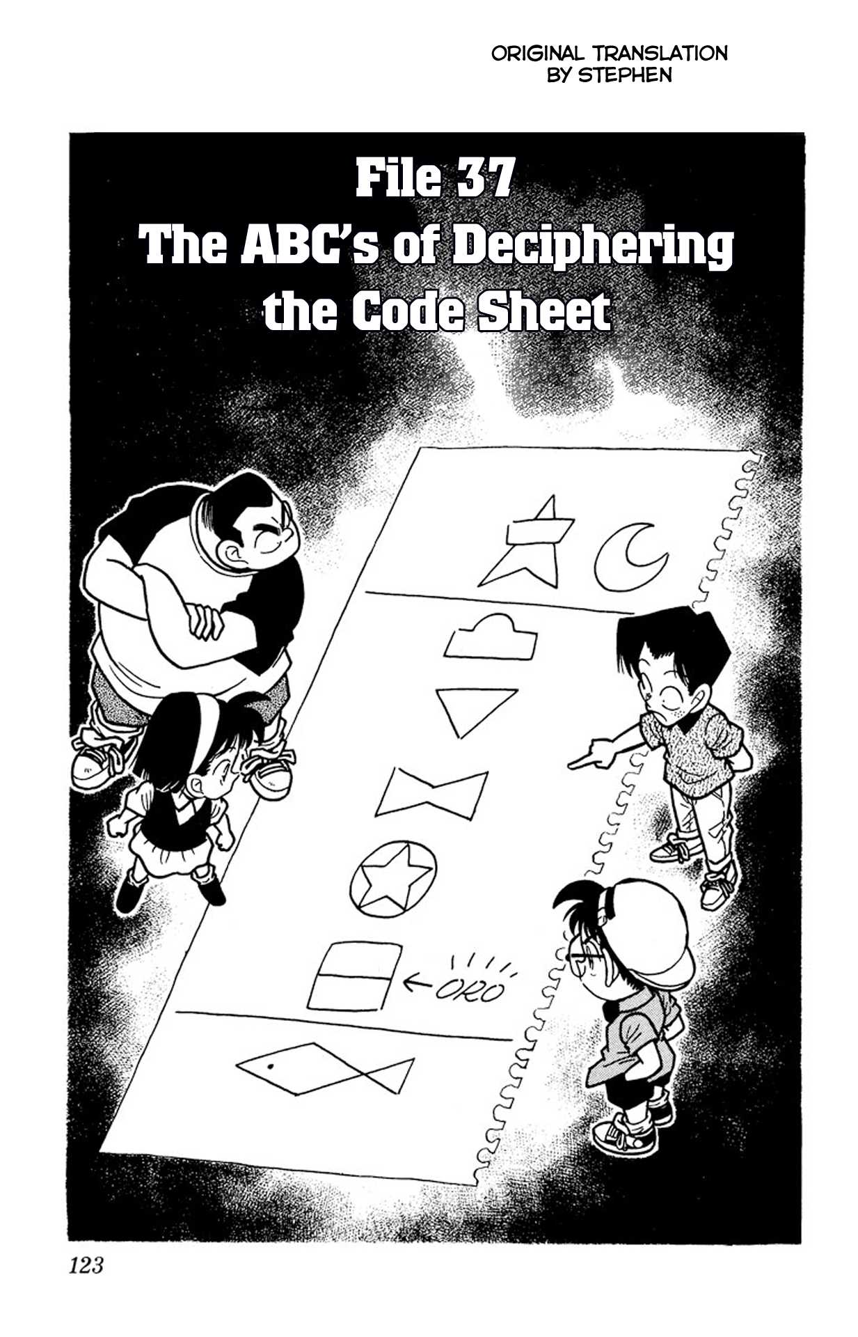 Detective Conan Chapter 37 page 2 - Chapter 37: The ABC's of Deciphering the Code Sheet