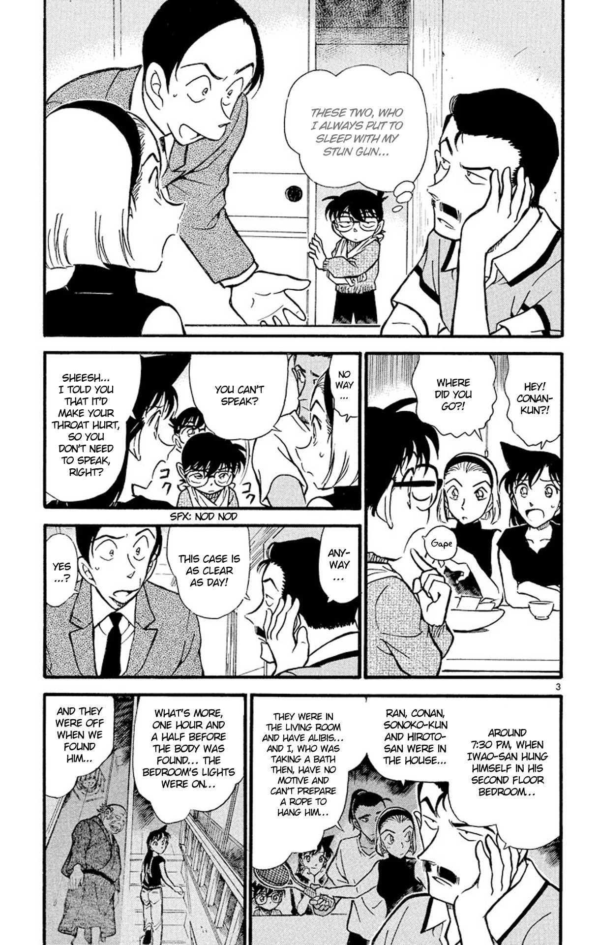 Detective Conan Chapter 409 page 4 - Chapter 409: Can't Speak...?!