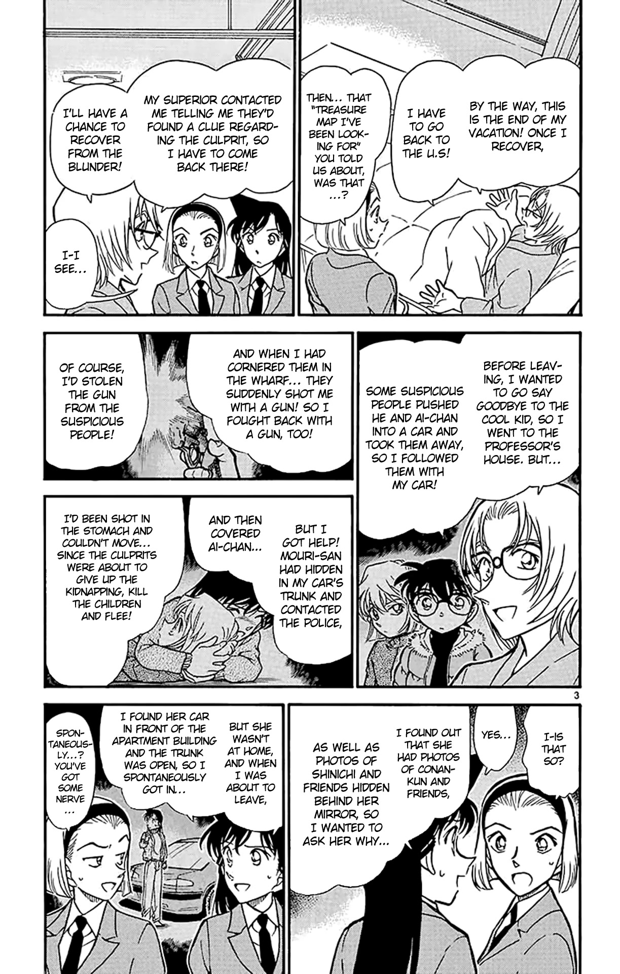 Detective Conan Chapter 435 page 4 - Chapter 435: The Mark in the Rain