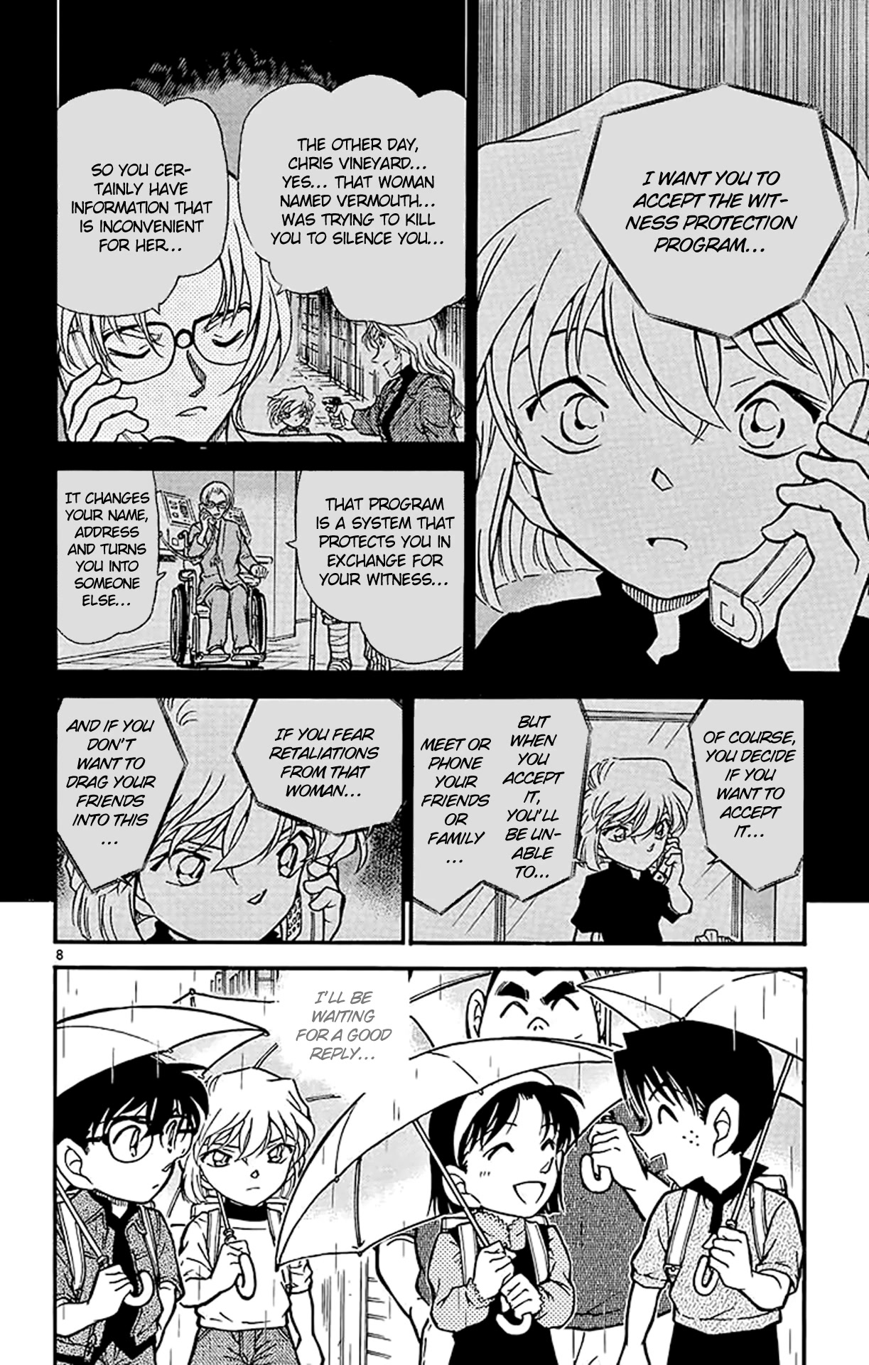 Detective Conan Chapter 435 page 9 - Chapter 435: The Mark in the Rain