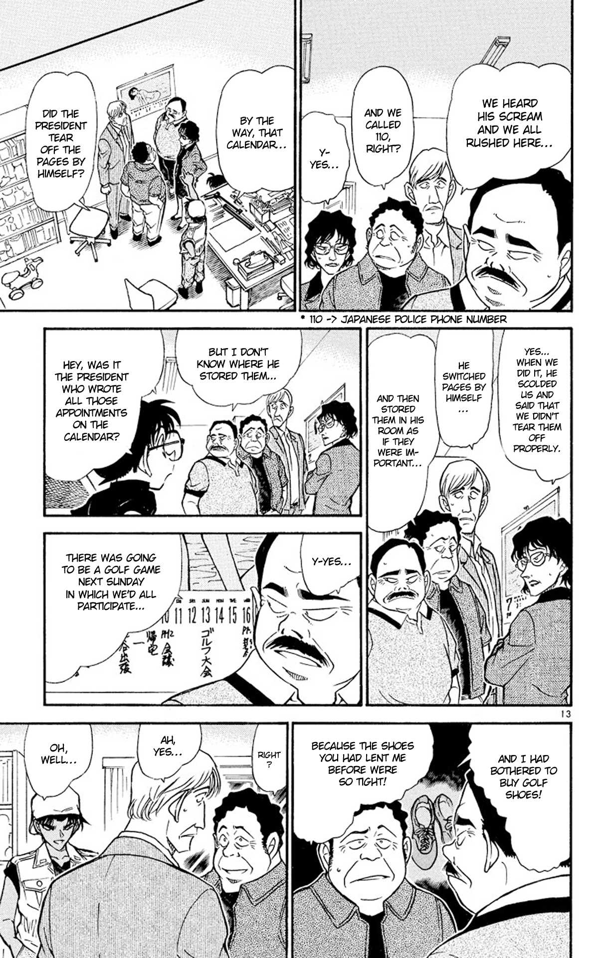 Detective Conan Chapter 443 page 14 - Chapter 443: See through the Dying Message