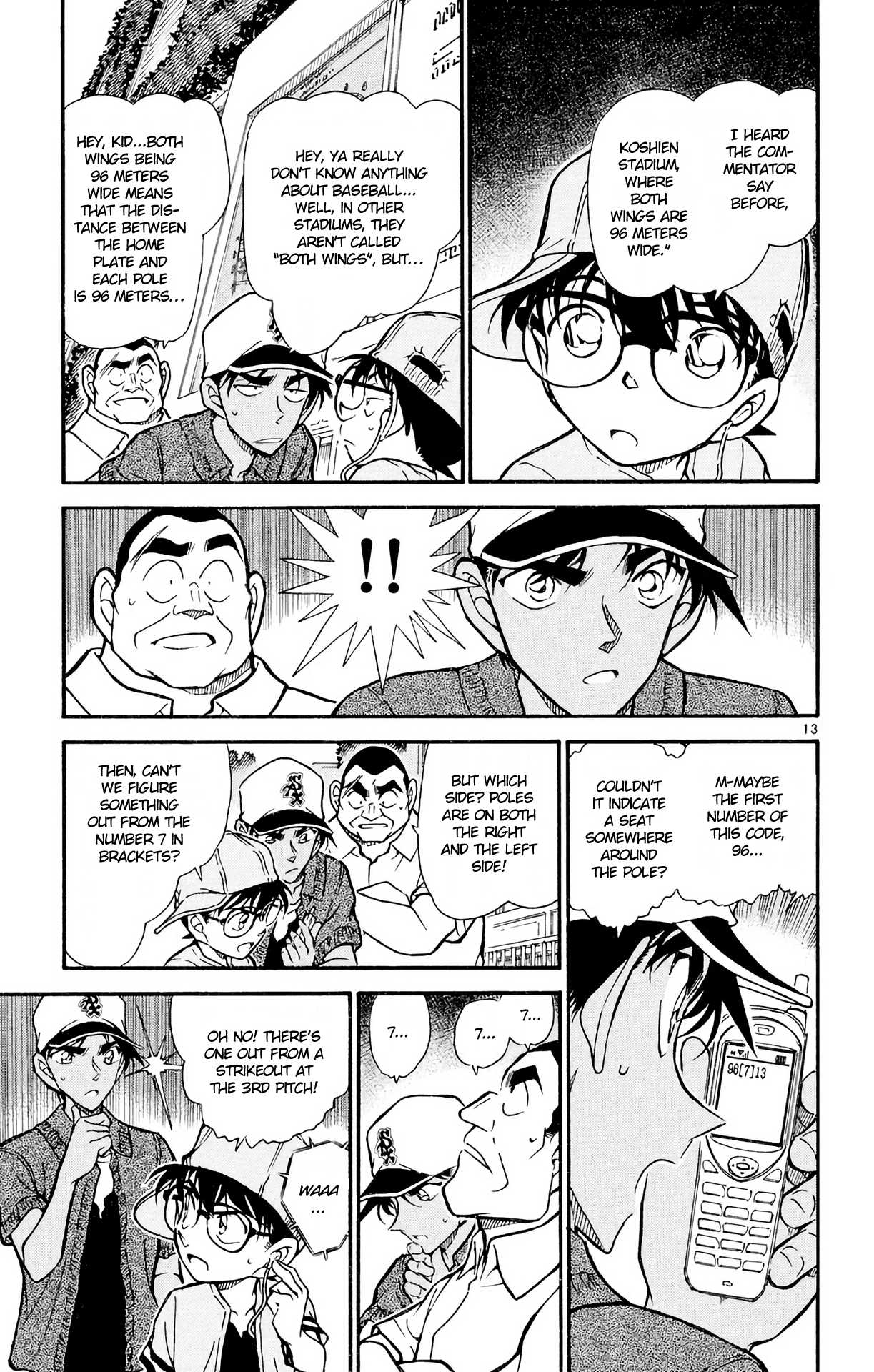 Detective Conan Chapter 446 page 14 - Chapter 446: The Challenge from the Evil Spirit of Koshien