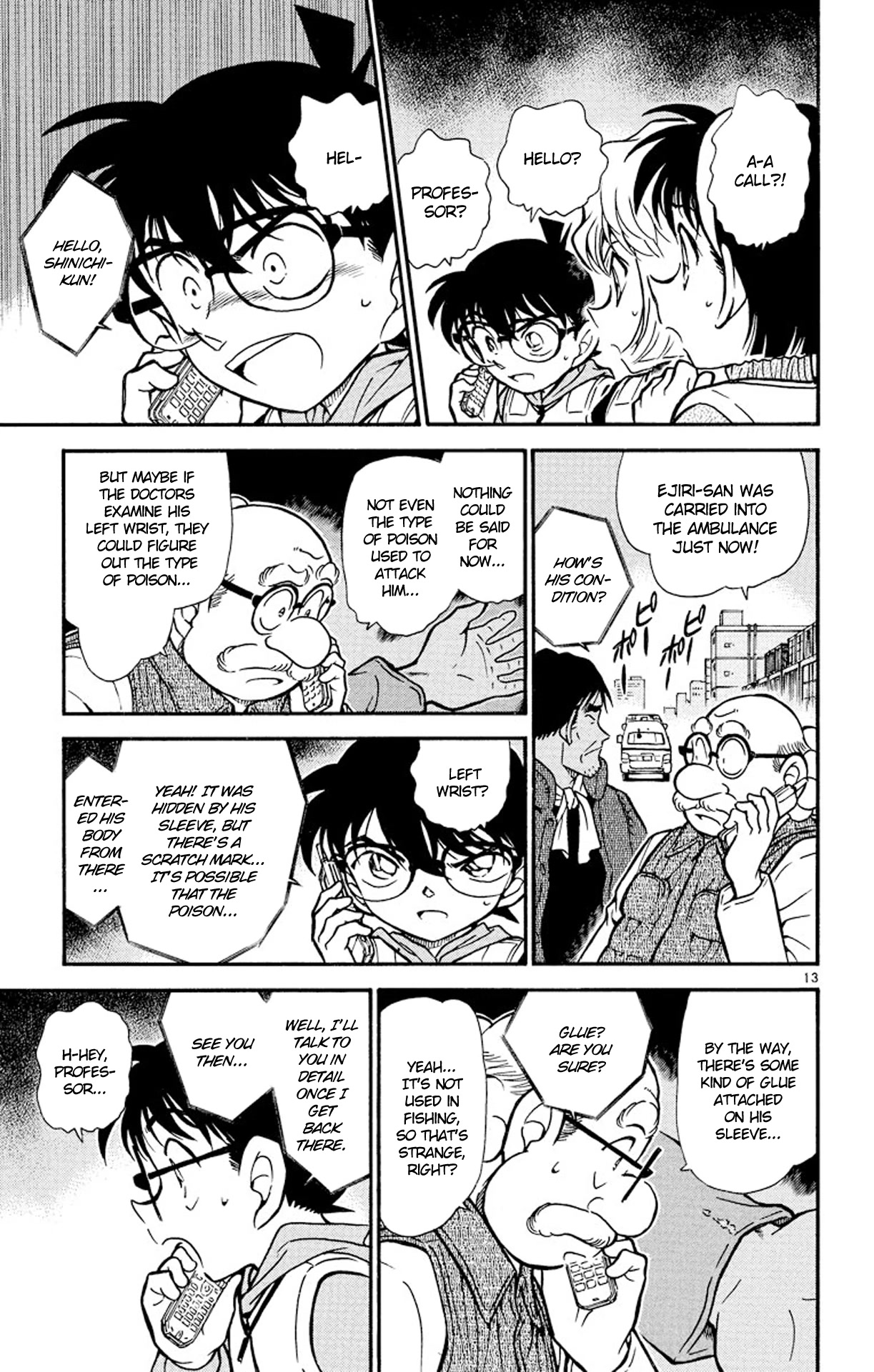 Detective Conan Chapter 461 page 14 - Chapter 461: The Fishing Bait Is Poisoned?!