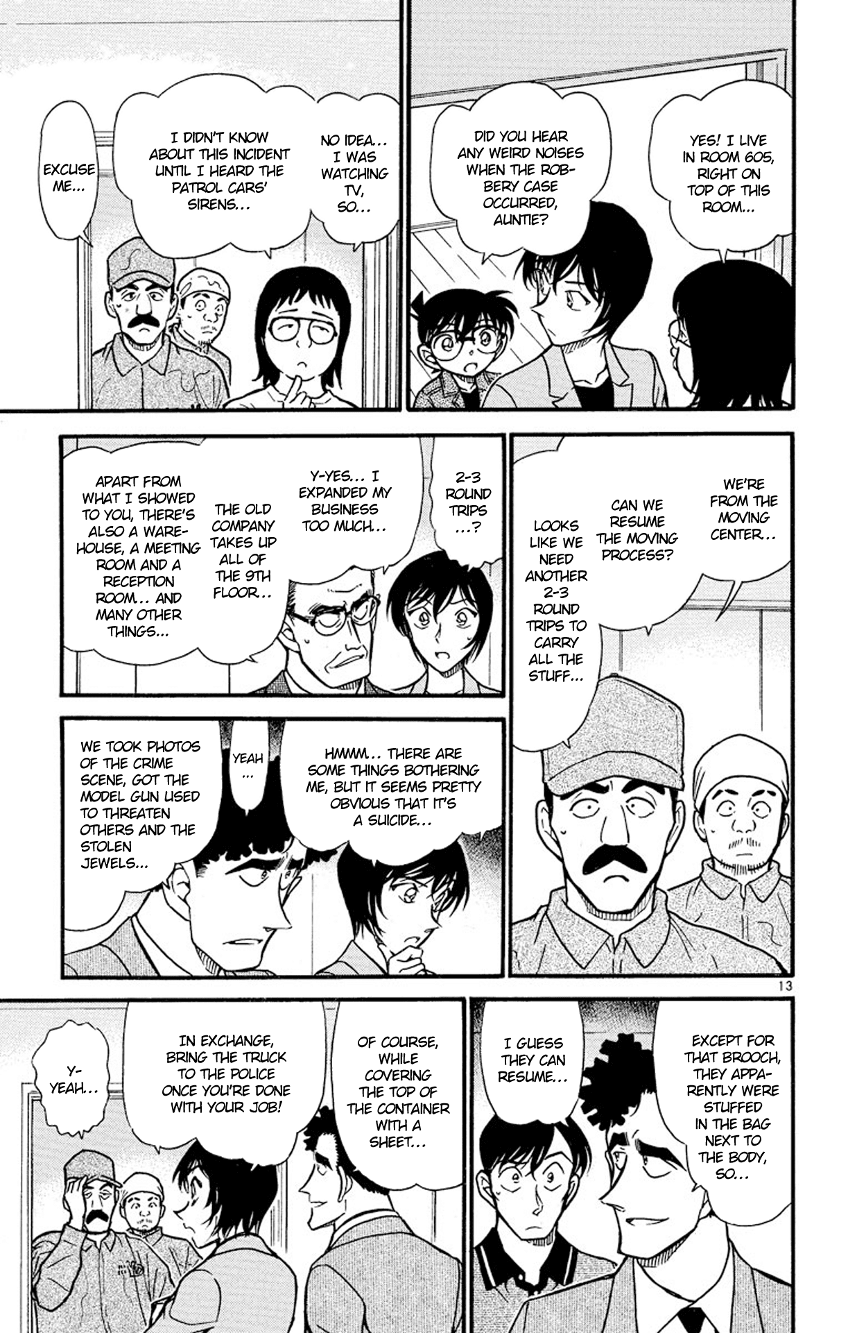 Detective Conan Chapter 485 page 14 - Chapter 485: From Suicide to Murder