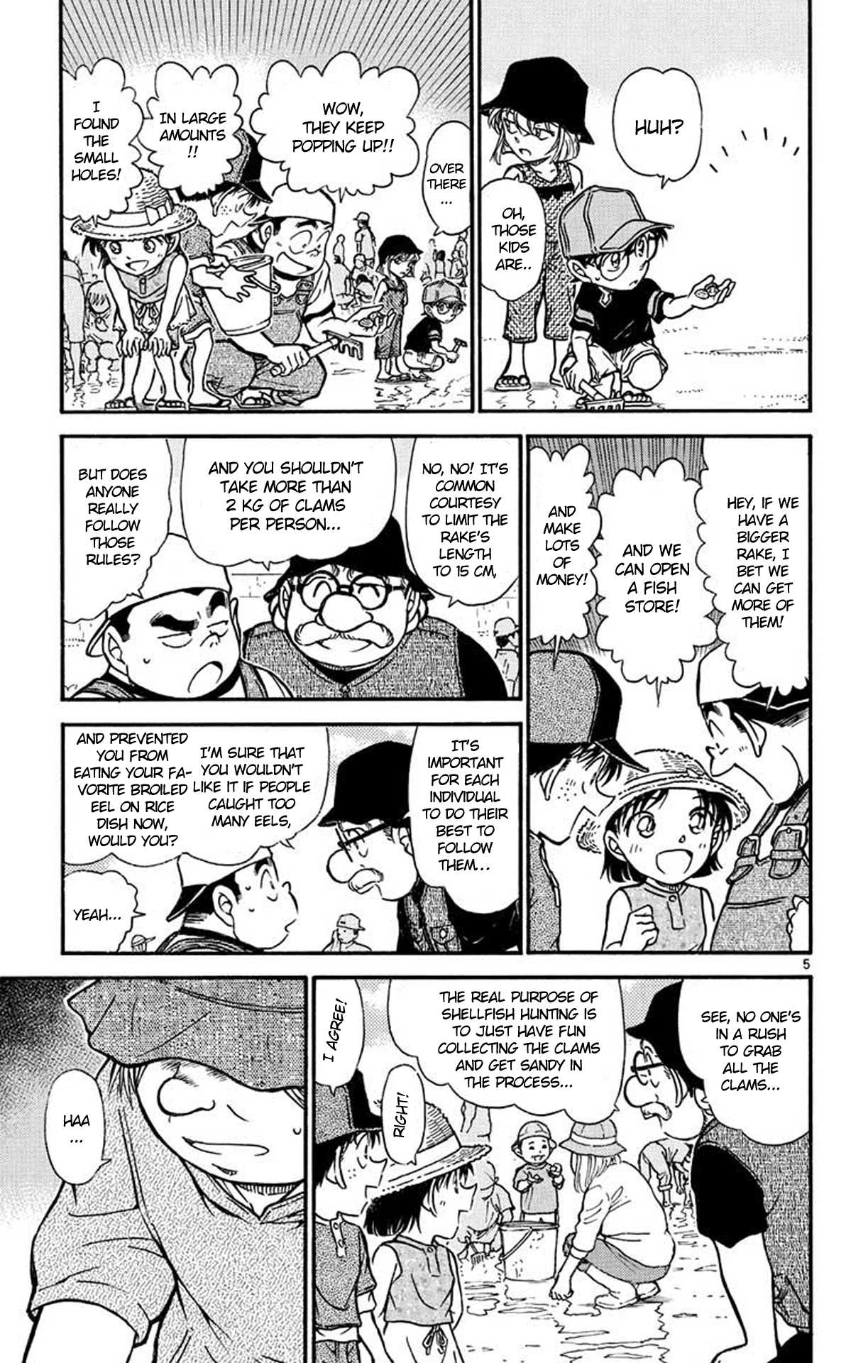 Detective Conan Chapter 525 page 6 - Chapter 525: Relaxing Shellfish Hunt