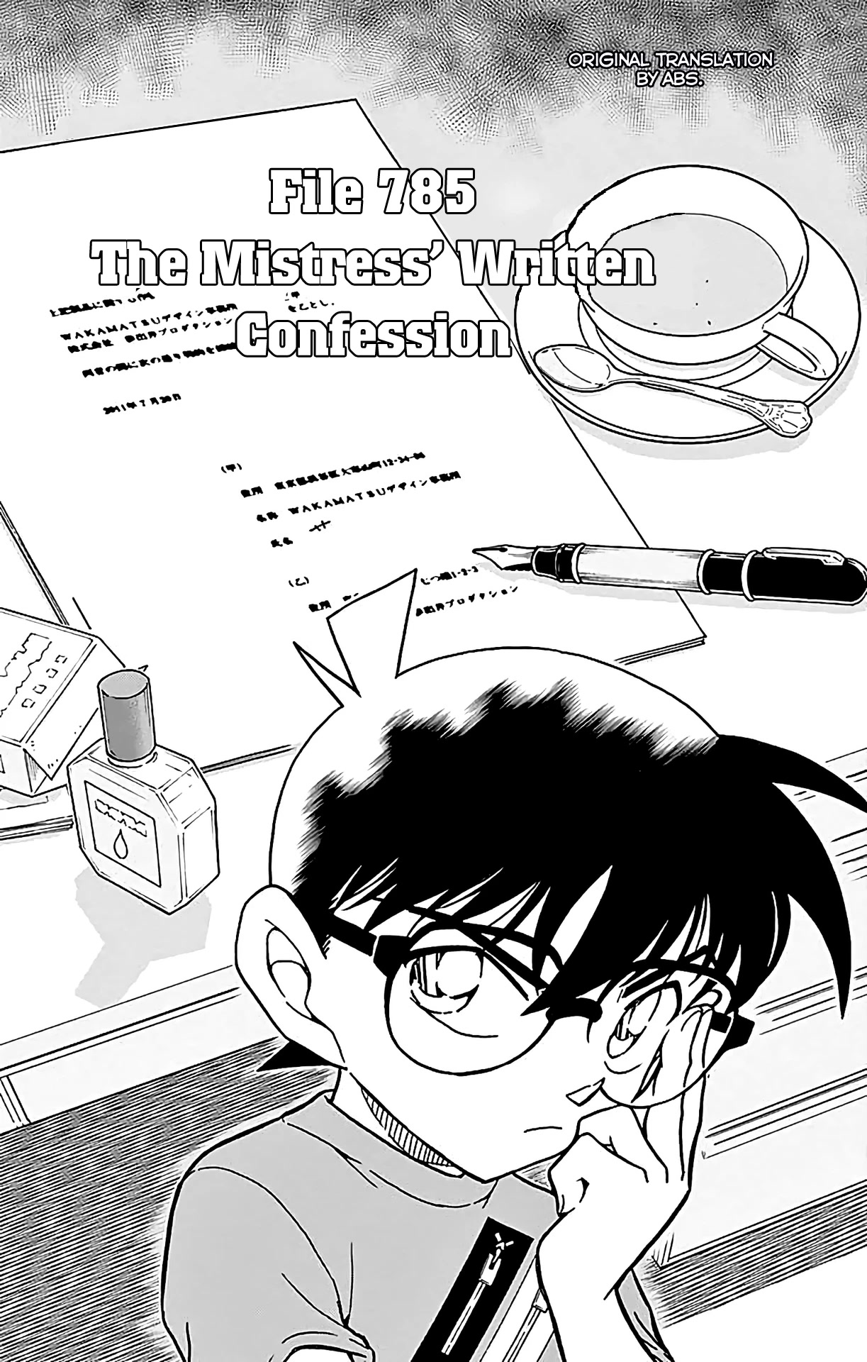 Detective Conan Chapter 785 page 2 - Chapter 785: The Mistress' Written Confession