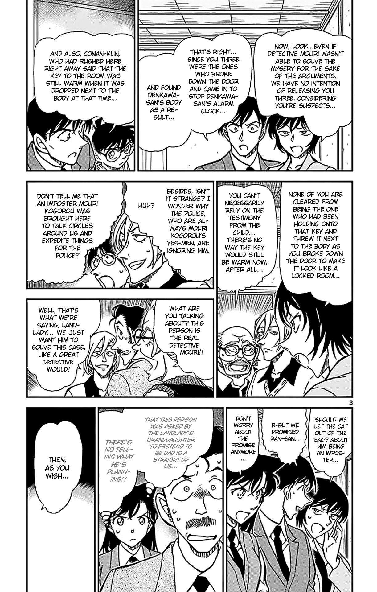 Detective Conan Chapter 789 page 4 - Chapter 789: The Kogorou Imposter's Great Deduction