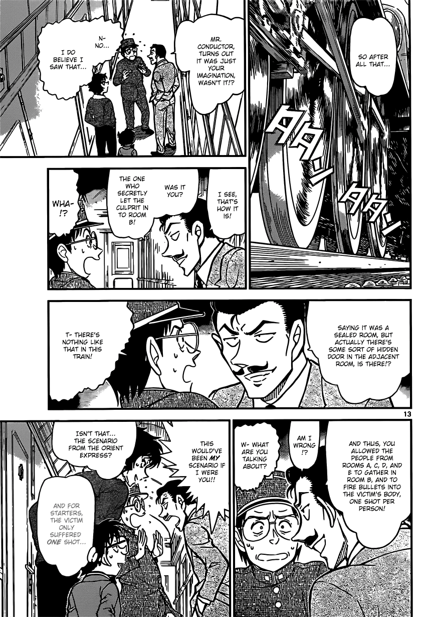 Detective Conan Chapter 820 page 13 - Chapter 820: Mystery Train [First Class]