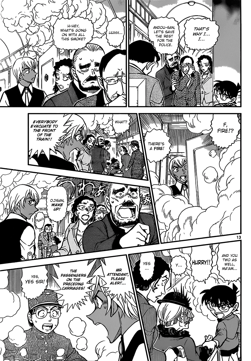 Detective Conan Chapter 823 page 13 - Chapter 823: Mystery Train [Releasing Smoke]