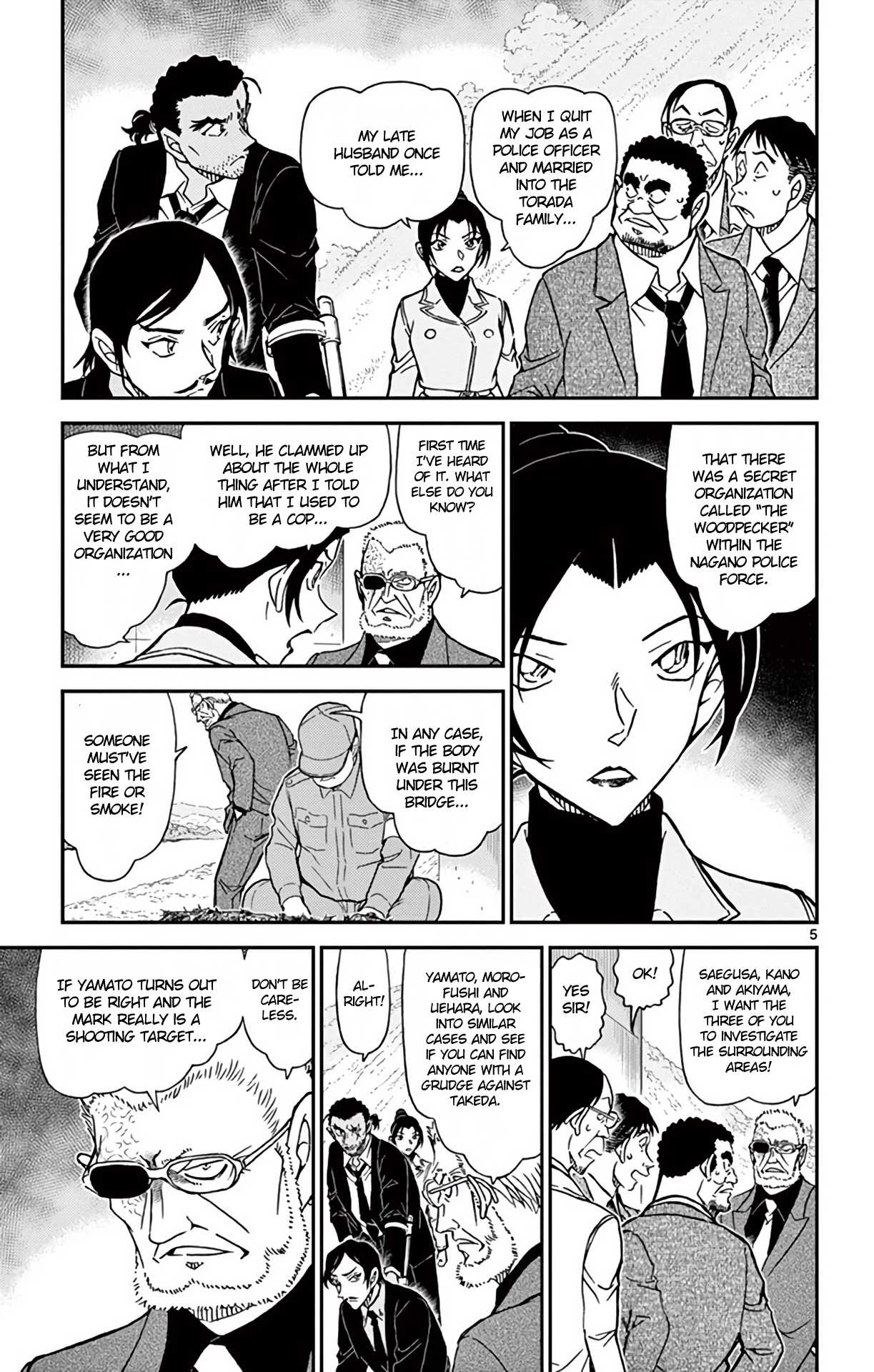 Detective Conan Chapter 914 page 6 - Chapter 914: Footprints & The Woodpecker Association