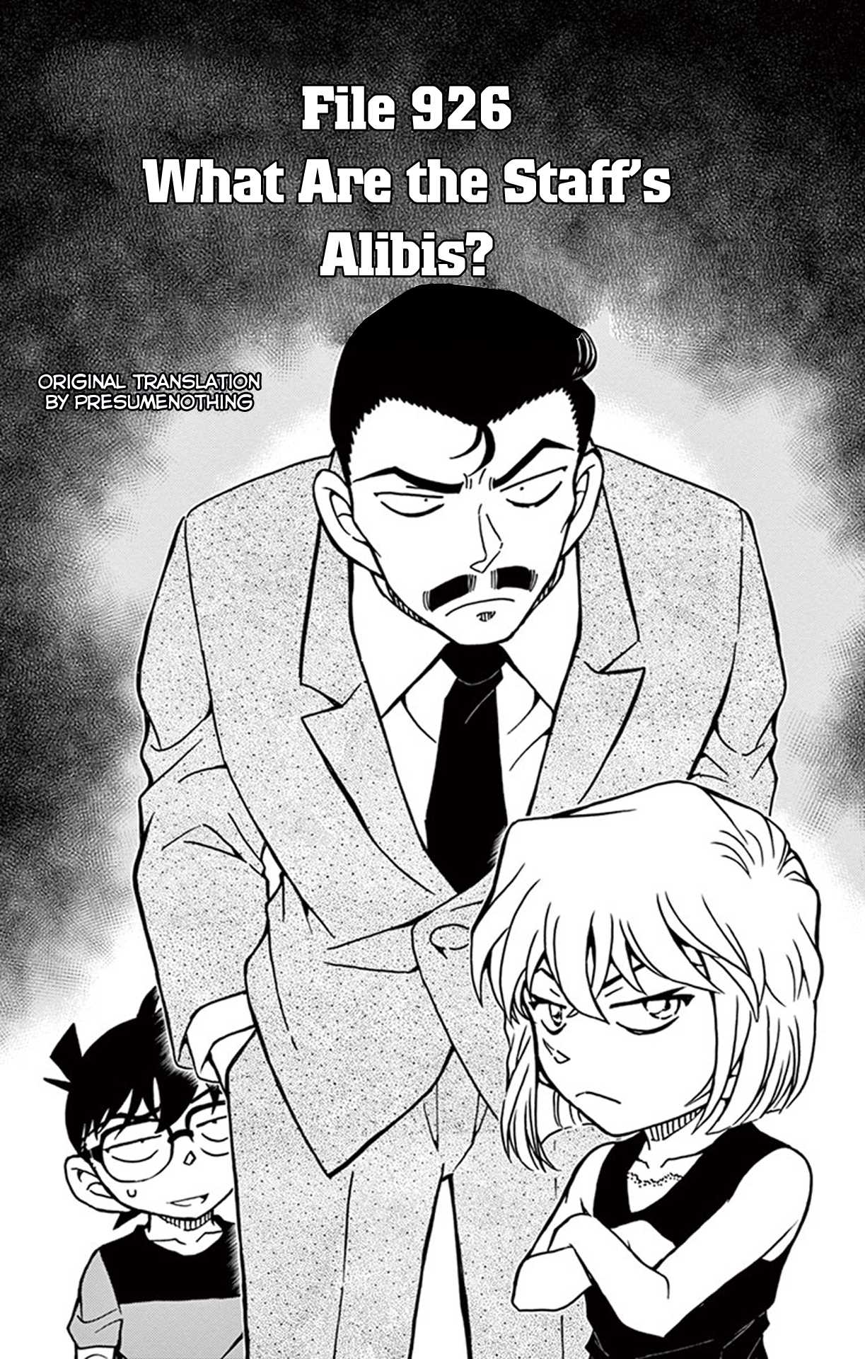 Detective Conan Chapter 926 page 2 - Chapter 926: What Are the Staff's Alibis?