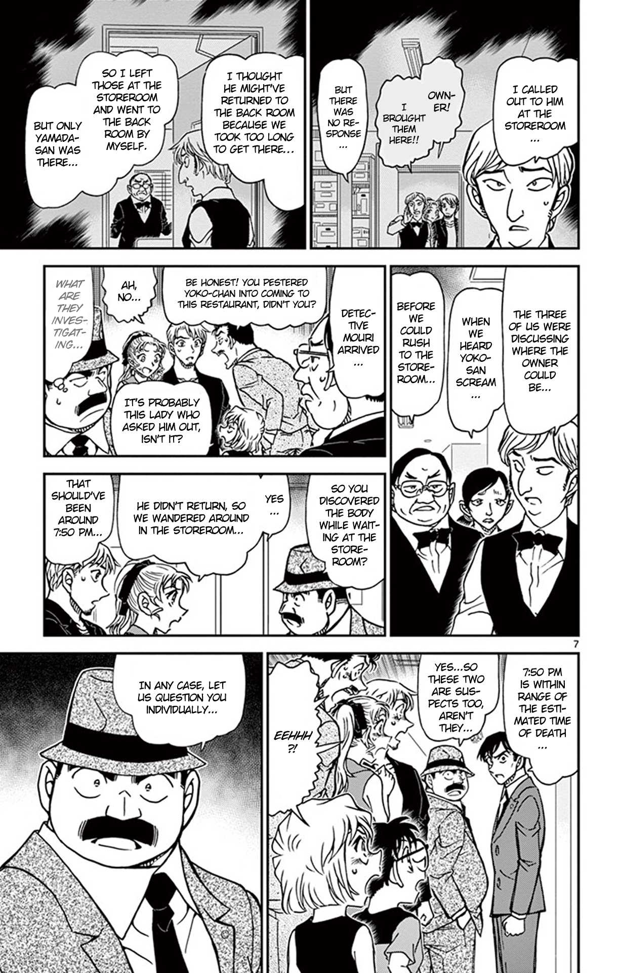 Detective Conan Chapter 926 page 8 - Chapter 926: What Are the Staff's Alibis?