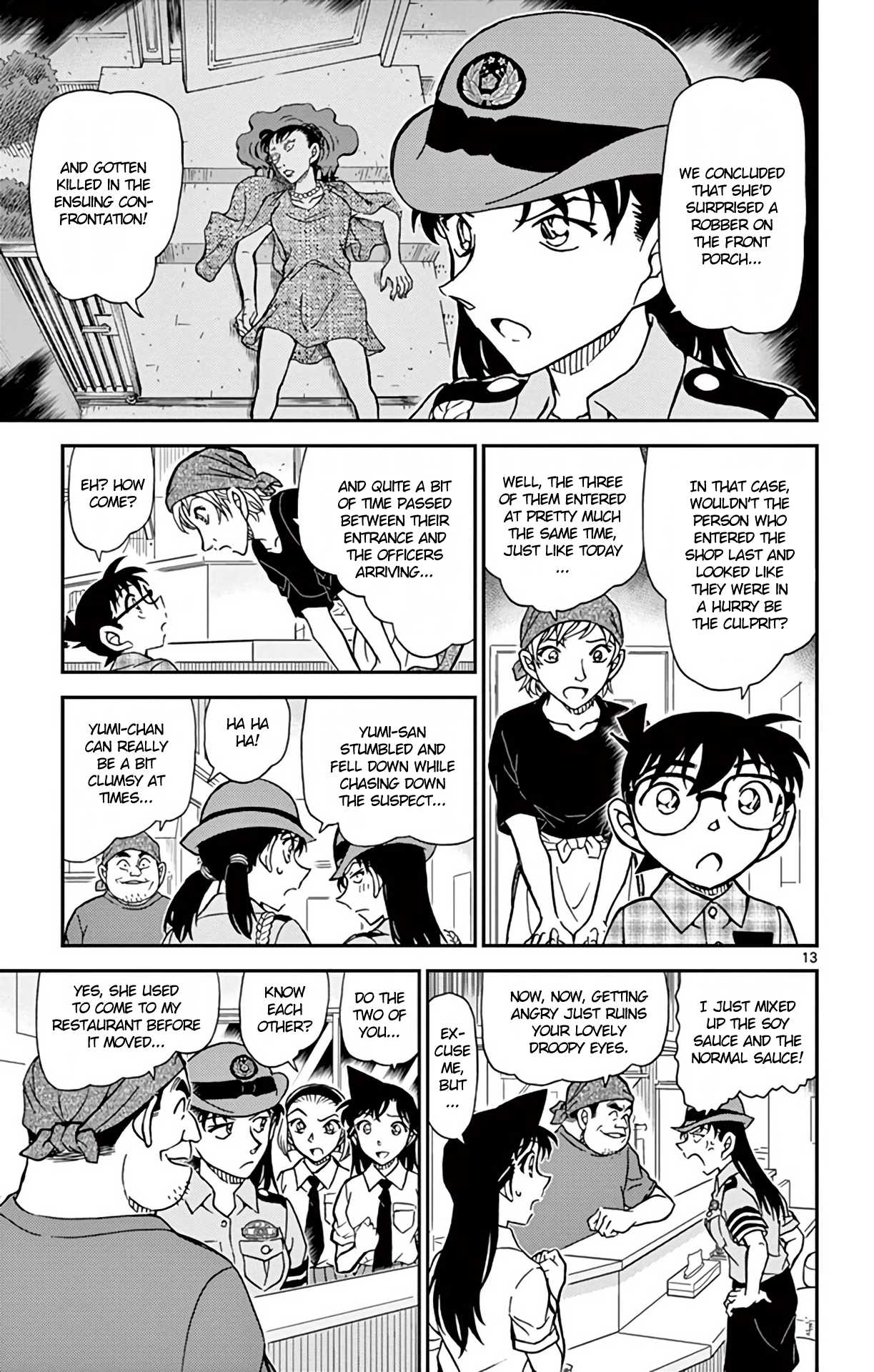 Detective Conan Chapter 928 page 14 - Chapter 928: The Ramen Restaurant's Odd Customers