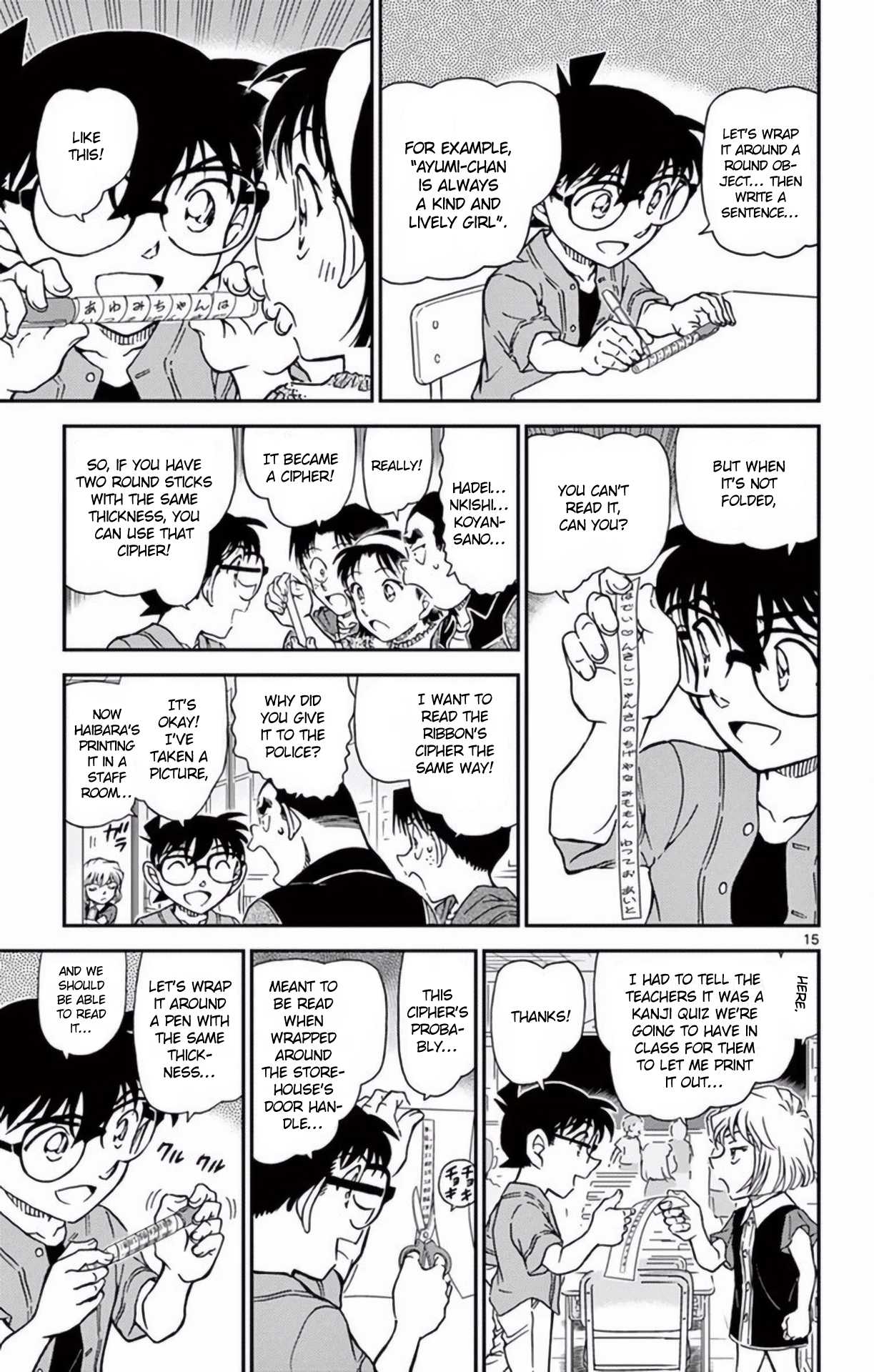 Detective Conan Chapter 966 page 16 - Chapter 966: Scytale Cipher