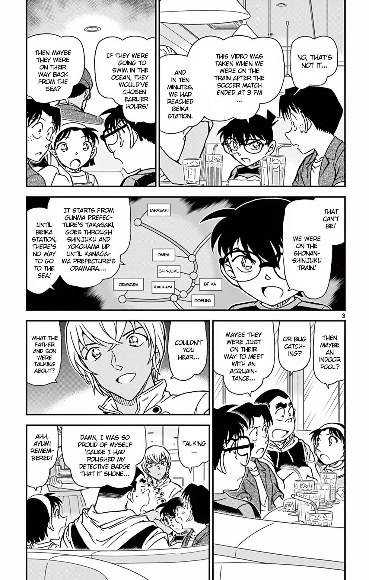 Detective Conan Chapter 998 page 4 - Chapter 998: Search for the Phone's Strap