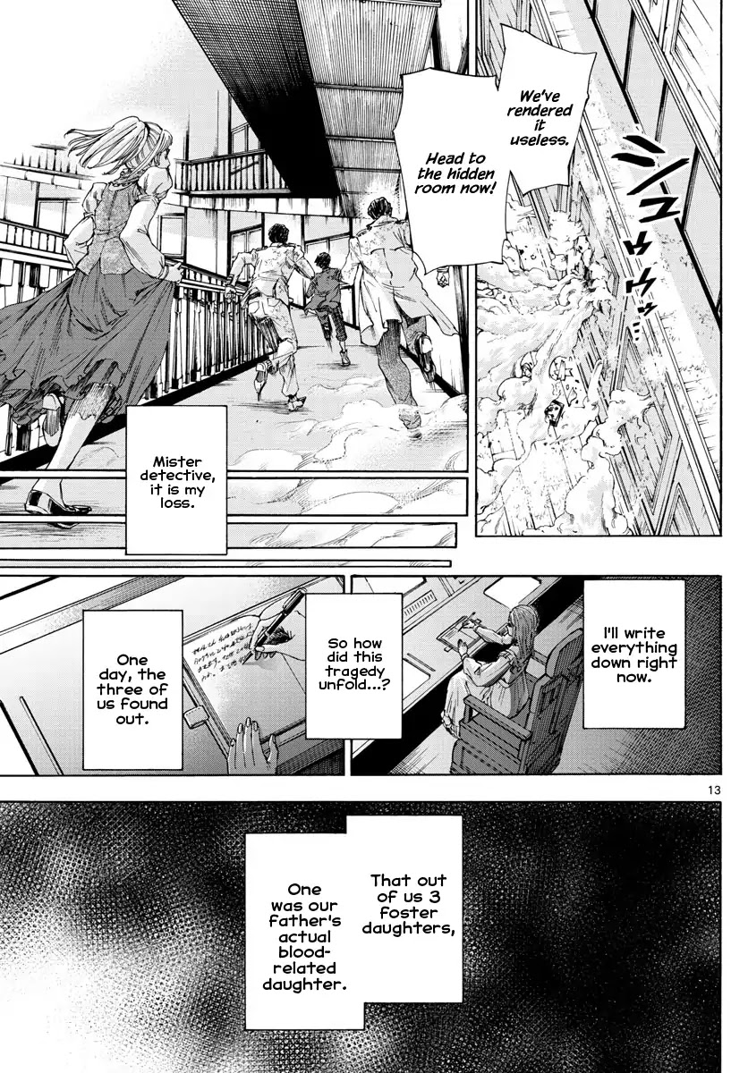 Detective Xeno and the Seven Locked Murder Rooms Chapter 4 page 13 - Chapter 4: The Gravestone Mansion Killer (Part 3)