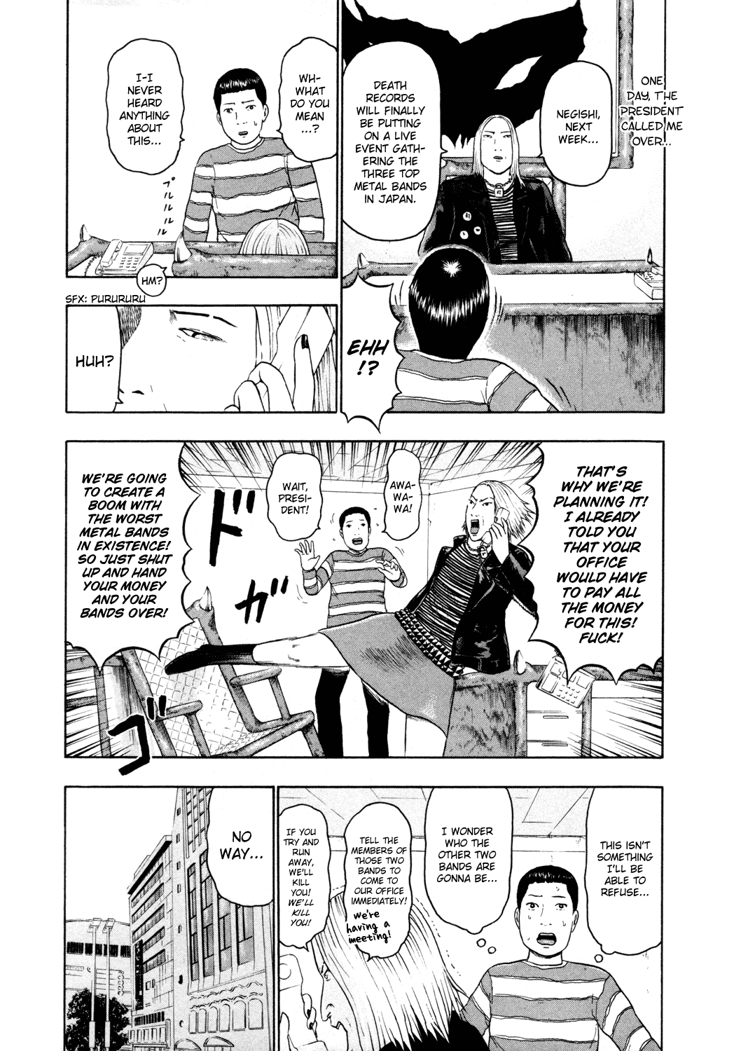 Detroit Metal City Chapter 56 page 2 - Chapter 56: Dark History 1