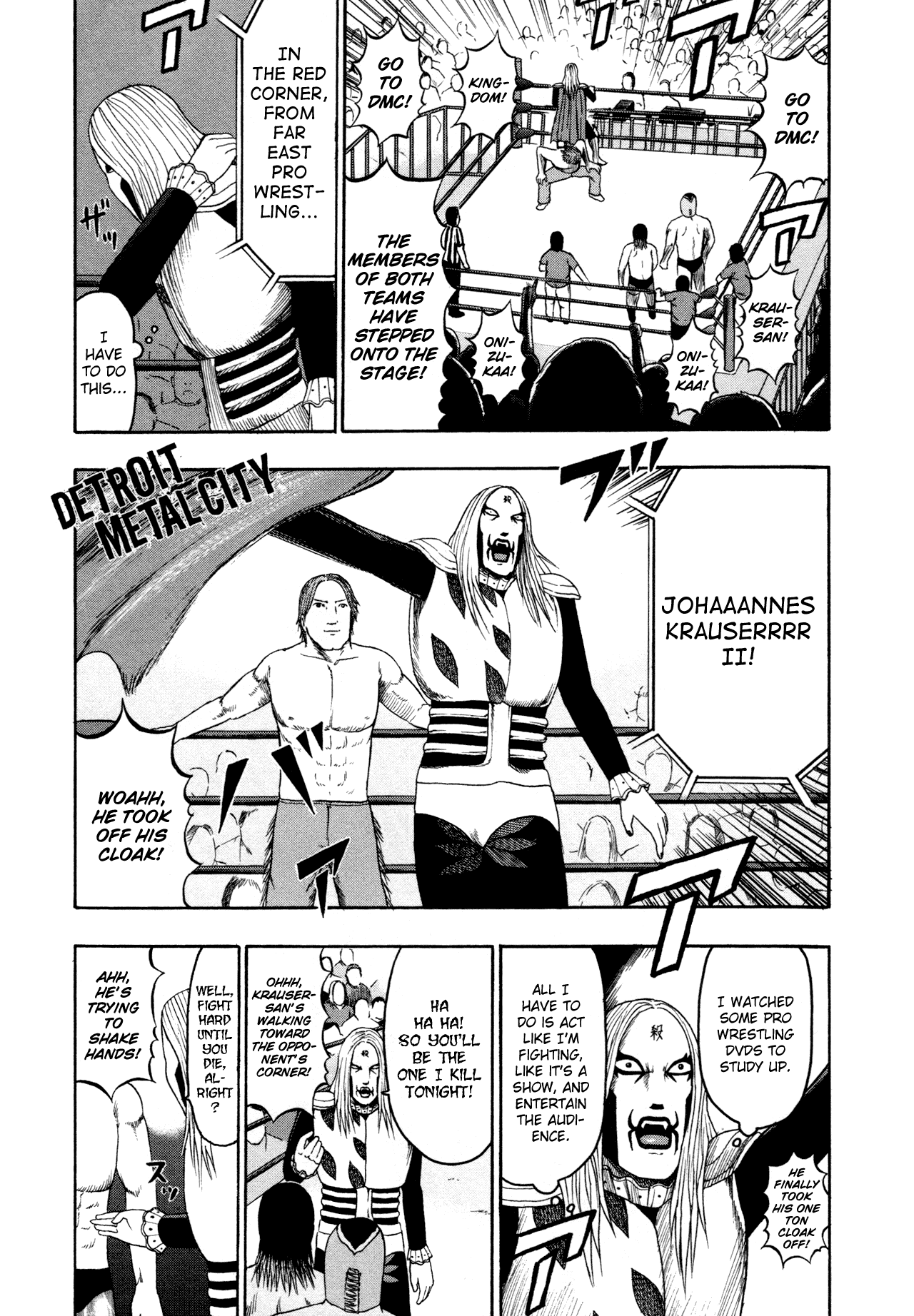 Detroit Metal City Chapter 84 page 1 - Chapter 84: Wrestling 2