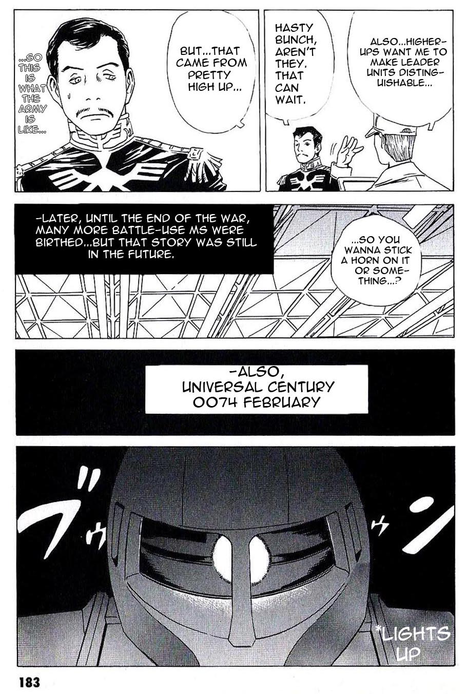 Developers - Mobile Suit Gundam: Before the One Year War Chapter 11.2 page 13 - Chapter 11 v2 : Project.11 - Birth! MS-05 Zaku [End]