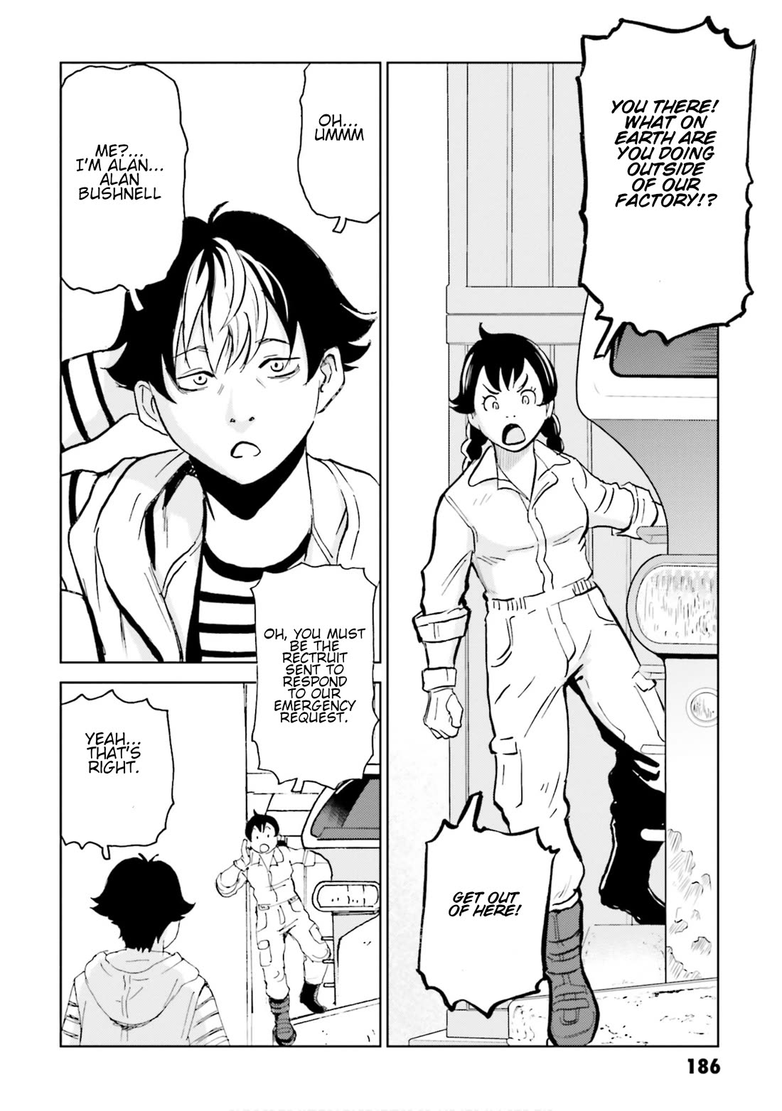Developers - Mobile Suit Gundam: Before the One Year War Chapter 12 page 4 - Chapter 12: Project EX: Undercover! Hosioka After the War! [END]