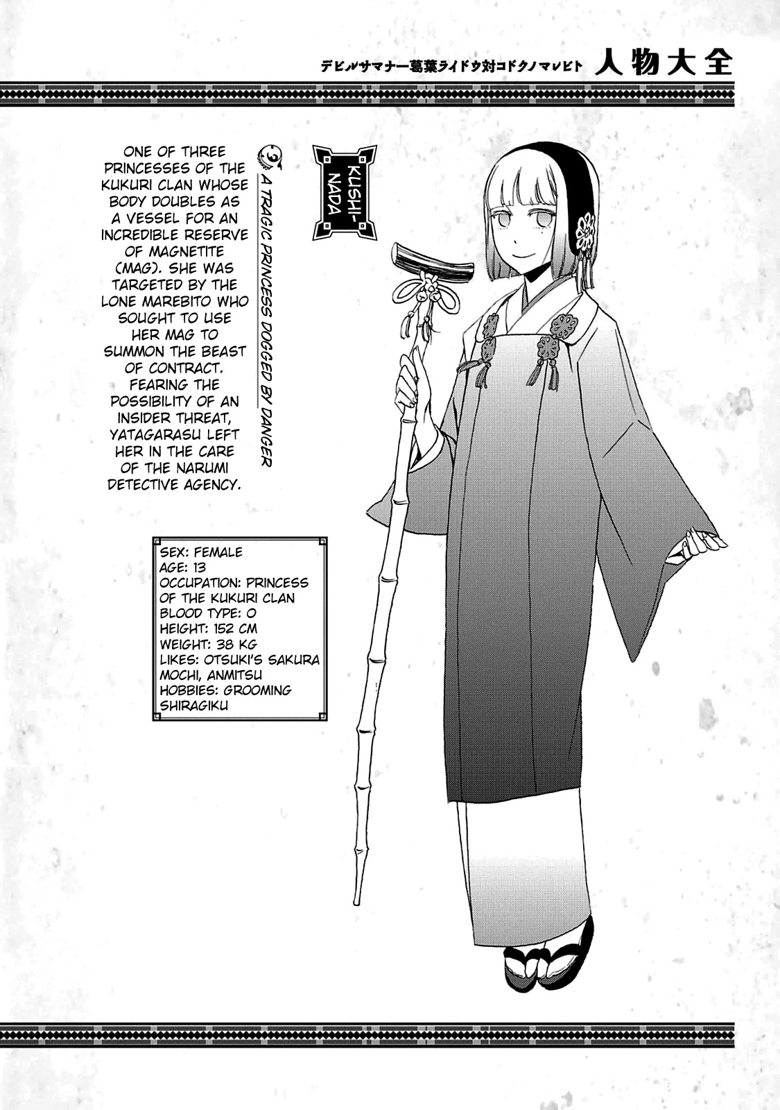 Devil Summoner - Kuzunoha Raidou Tai Kodoku no Marebito Chapter 29.5 page 15 - Chapter 29.5: Character Settings