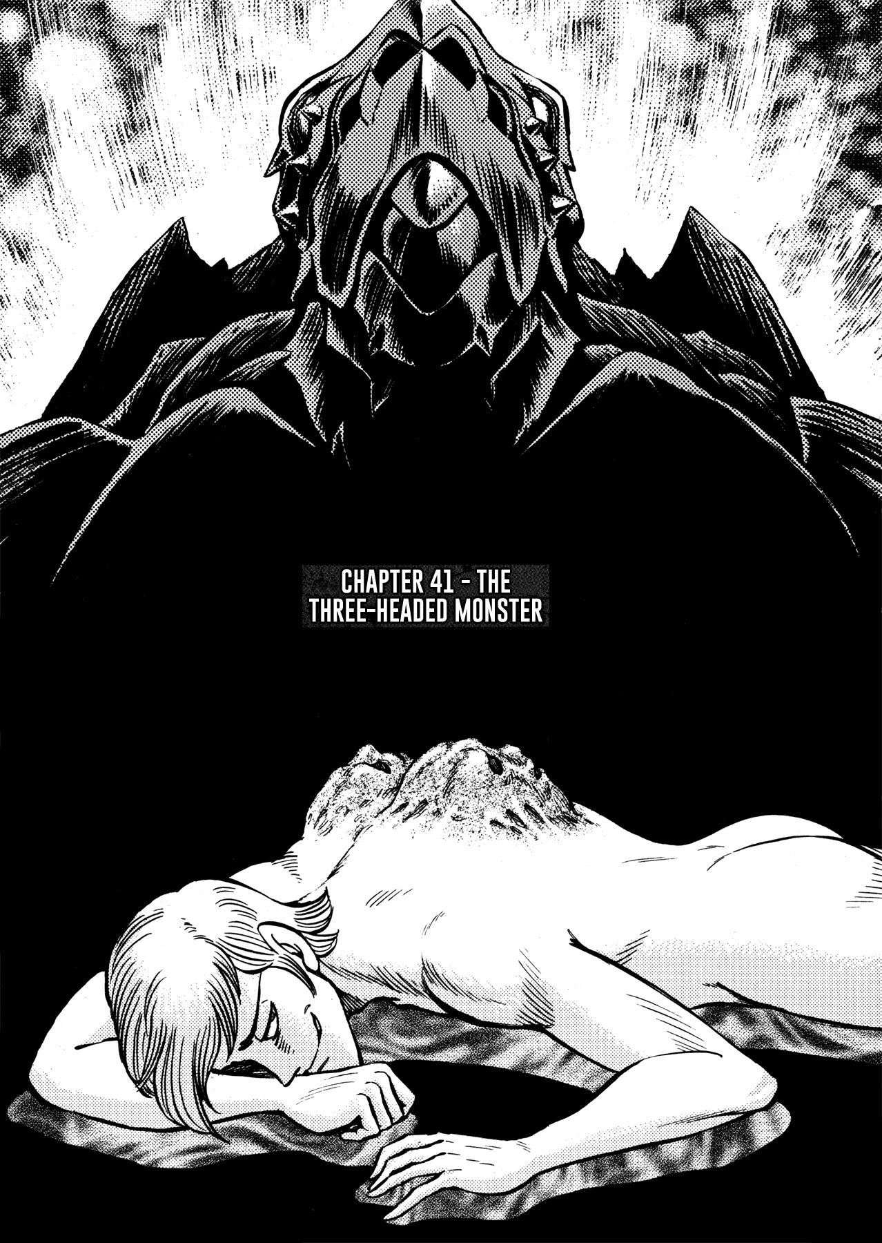 Devilman Saga Chapter 41 page 1 - Chapter 41: The Three-Headed Monster
