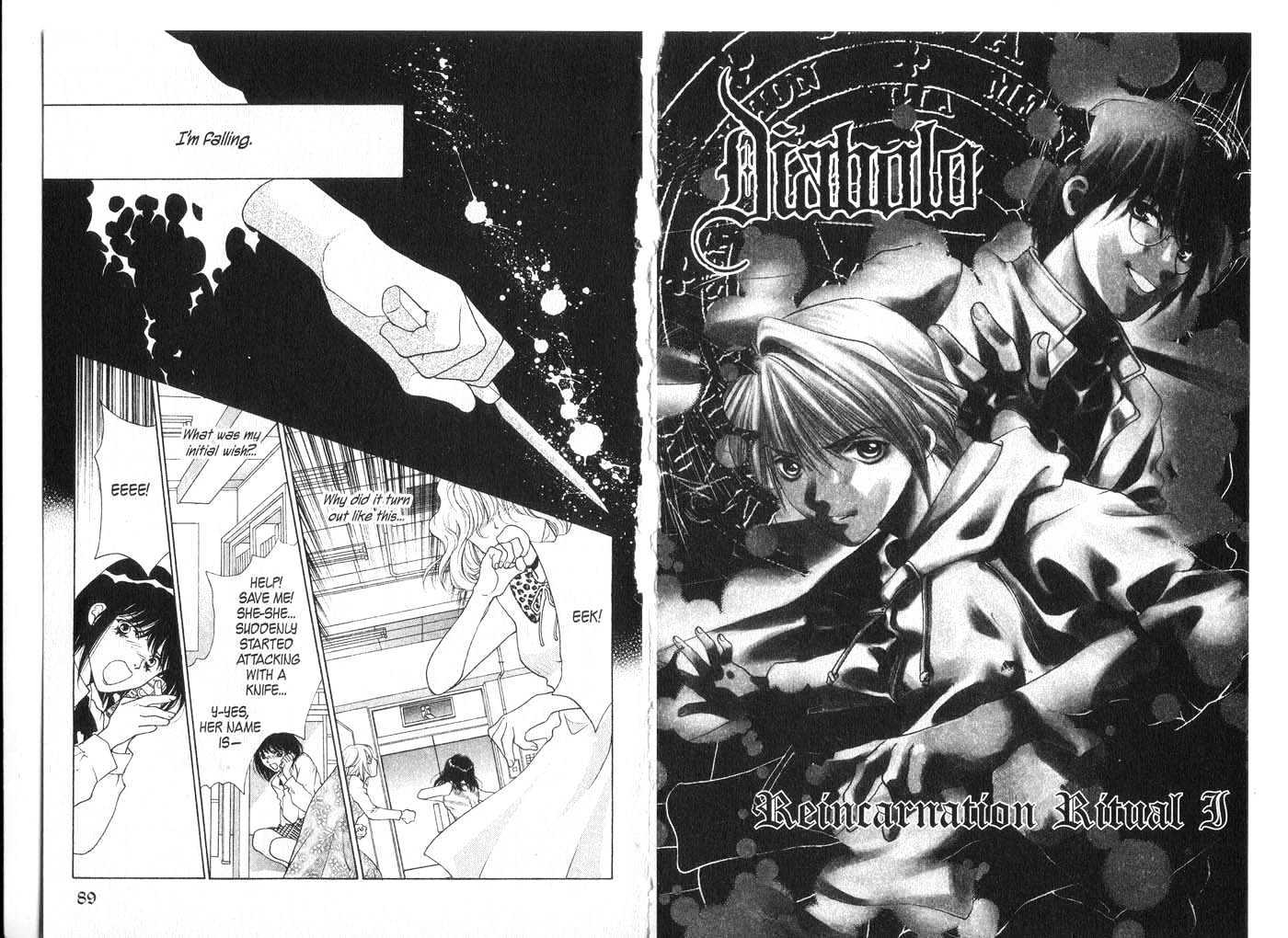 Diabolo Chapter 1.1 page 45 - Vol.1 Chapter 1 : 1 Conception I \ 2 […] II \ 3 Reincarnation Ritual I \ 4 […] II \...