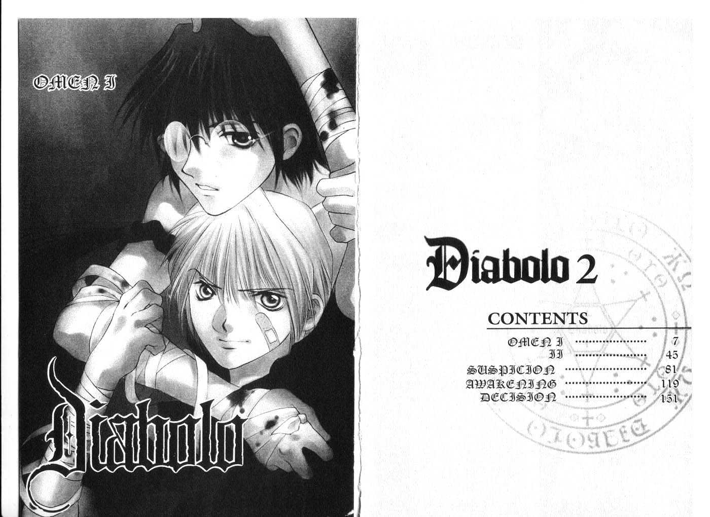 Diabolo Chapter 2.6 page 4 - Vol.2 Chapter 6 : 6 Omen I \ 7 Omen II \ 8 Suspicion \ 9 Awakening \ 10 Decision