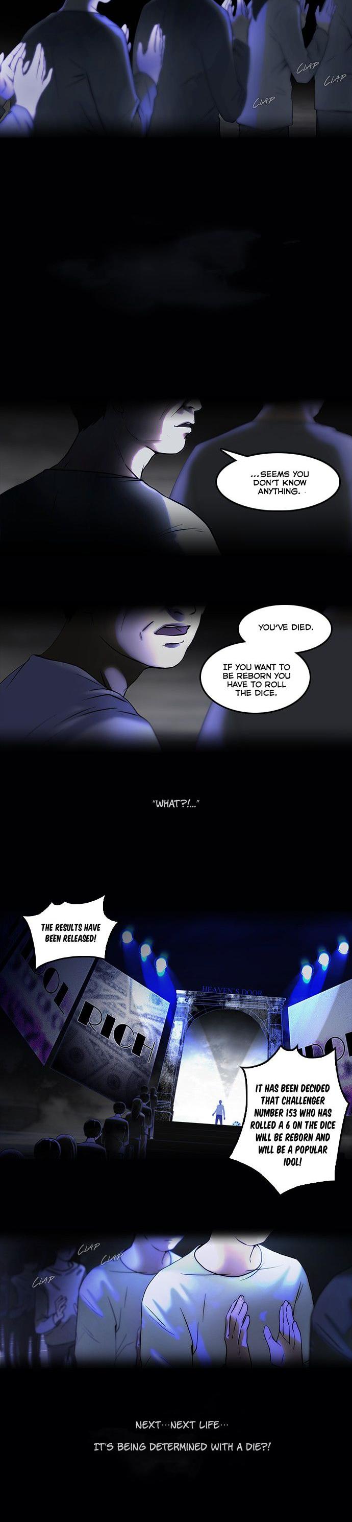 DICE: The Cube that Changes Everything Chapter 1 page 3 - Chapter 1: You cannot stop a dice that has been thrown.