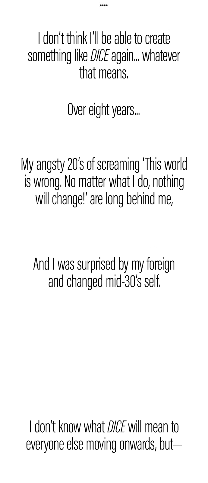 DICE: The Cube that Changes Everything Chapter 388 page 32 - Chapter 388: Afterword [END]