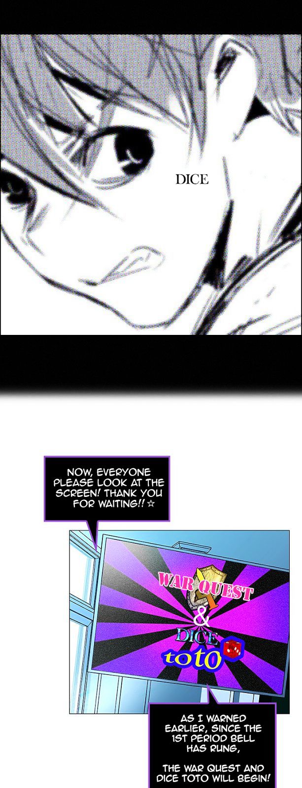 DICE: The Cube that Changes Everything Chapter 89 page 1 - Chapter 89 : First Period (2)