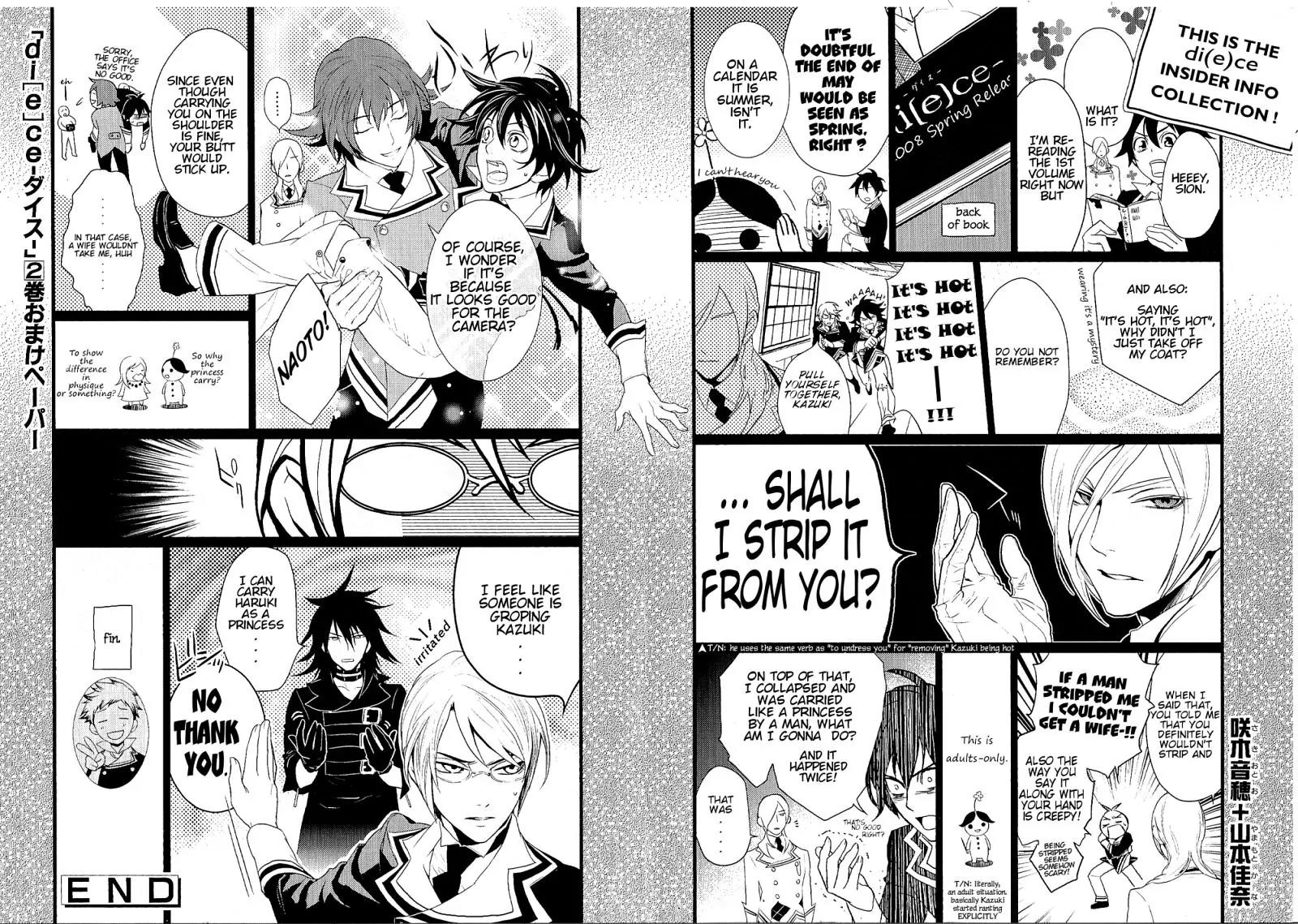 di[e]ce Chapter 28.5 page 2 - Chapter 28.5: Omake