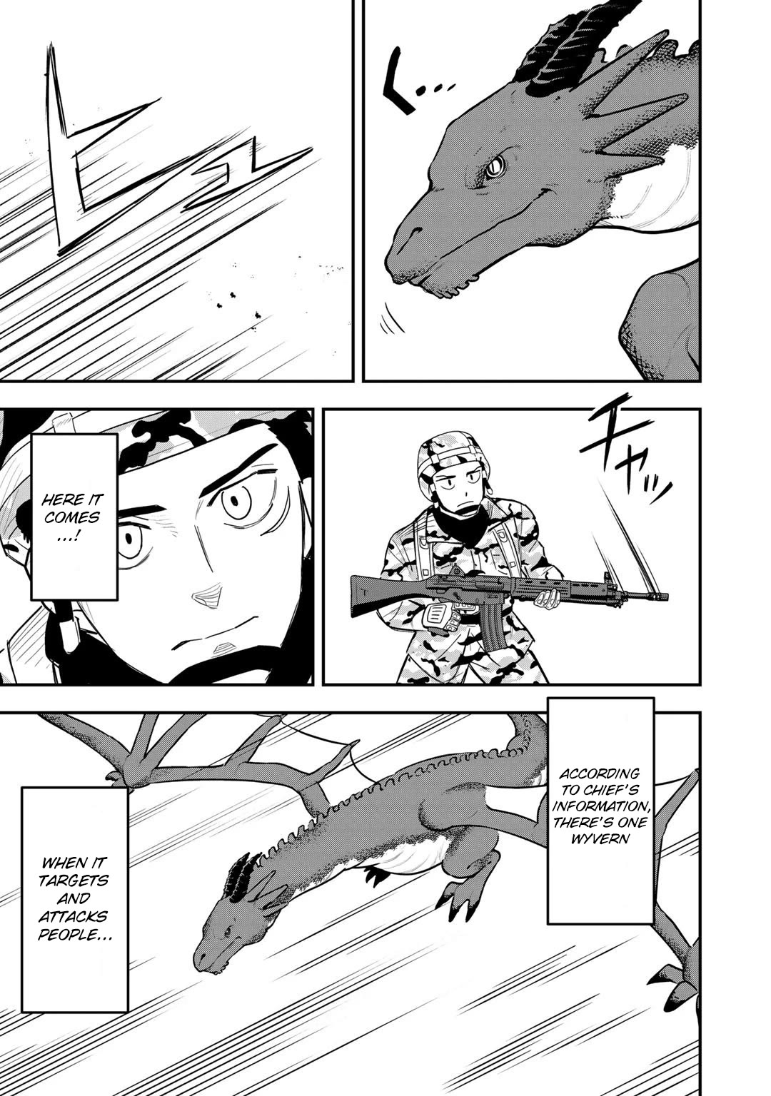 Different World Adventures Of A Lone Japan Ground Self Defense Force Ensign Chapter 6 page 14 - Chapter 6: Wyvern Invasion