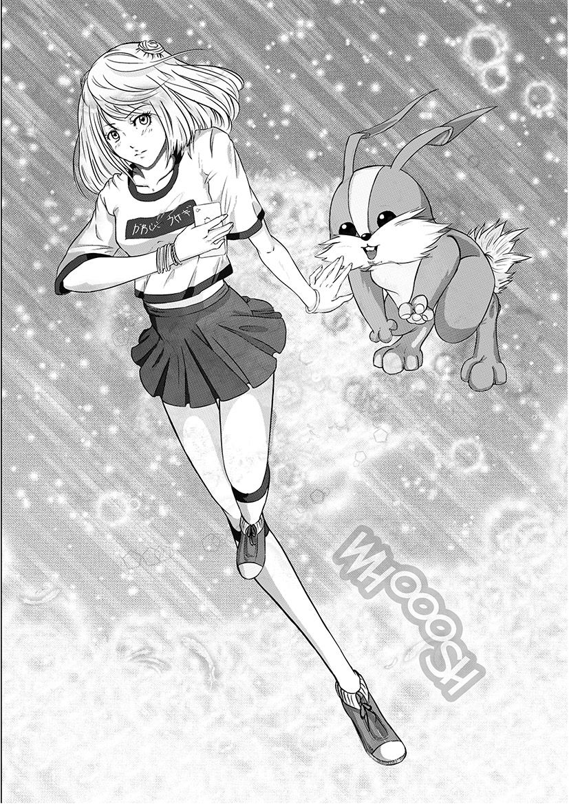Digimon: Data Hunters Chapter 1 page 25 - Chapter 1 : Awakening of Chirubi, Helpf of Akari and Bunnymon