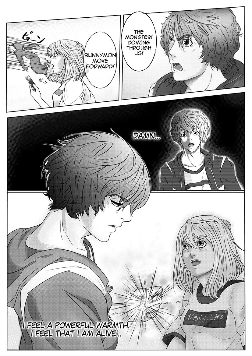 Digimon: Data Hunters Chapter 1 page 29 - Chapter 1 : Awakening of Chirubi, Helpf of Akari and Bunnymon