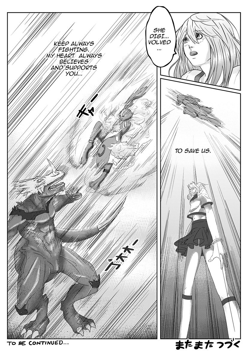 Digimon: Data Hunters Chapter 1 page 34 - Chapter 1 : Awakening of Chirubi, Helpf of Akari and Bunnymon