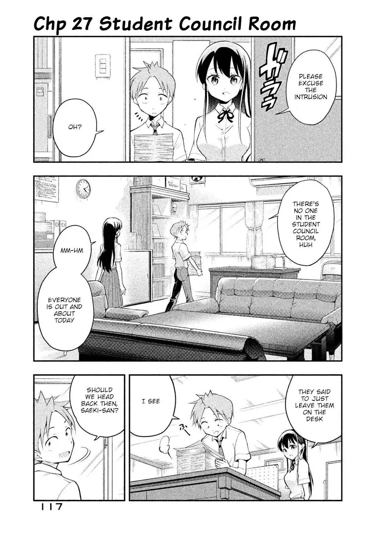 Dignified asleep SAEKI Chapter 27 page 1 - Chapter 27: Student Council Room