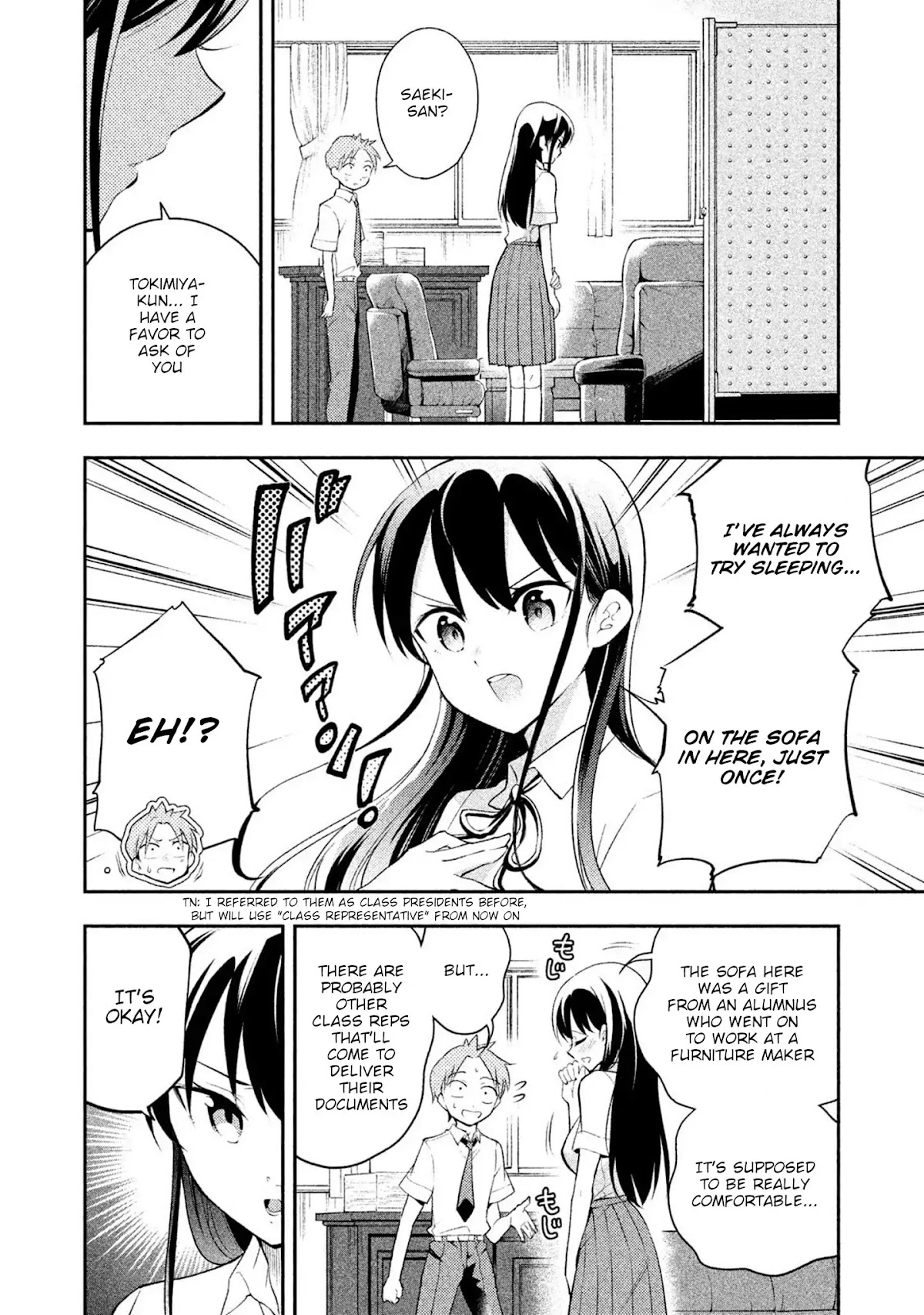 Dignified asleep SAEKI Chapter 27 page 2 - Chapter 27: Student Council Room