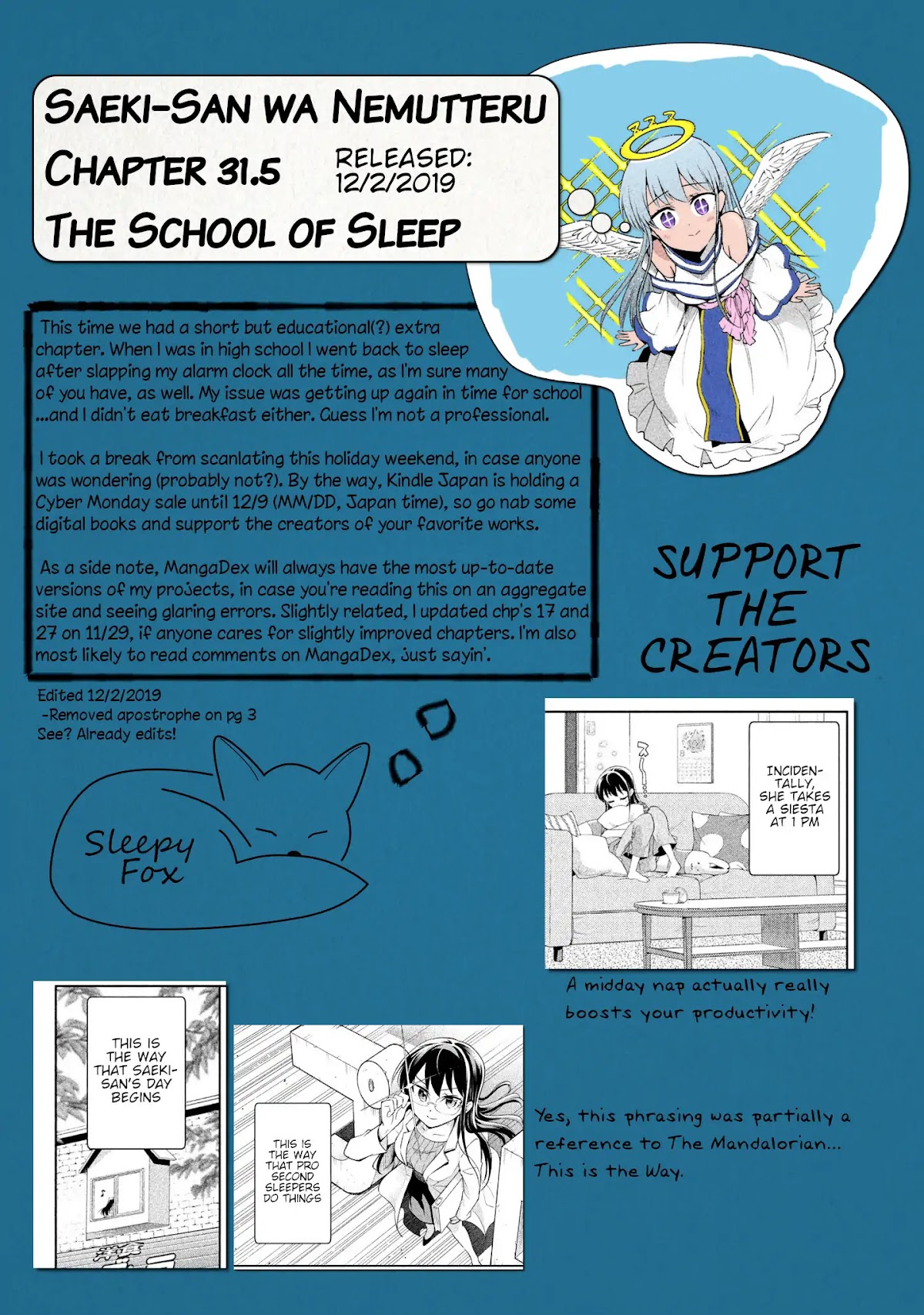Dignified asleep SAEKI Chapter 31.5 page 7 - Chapter 31.5: The School of Sleep