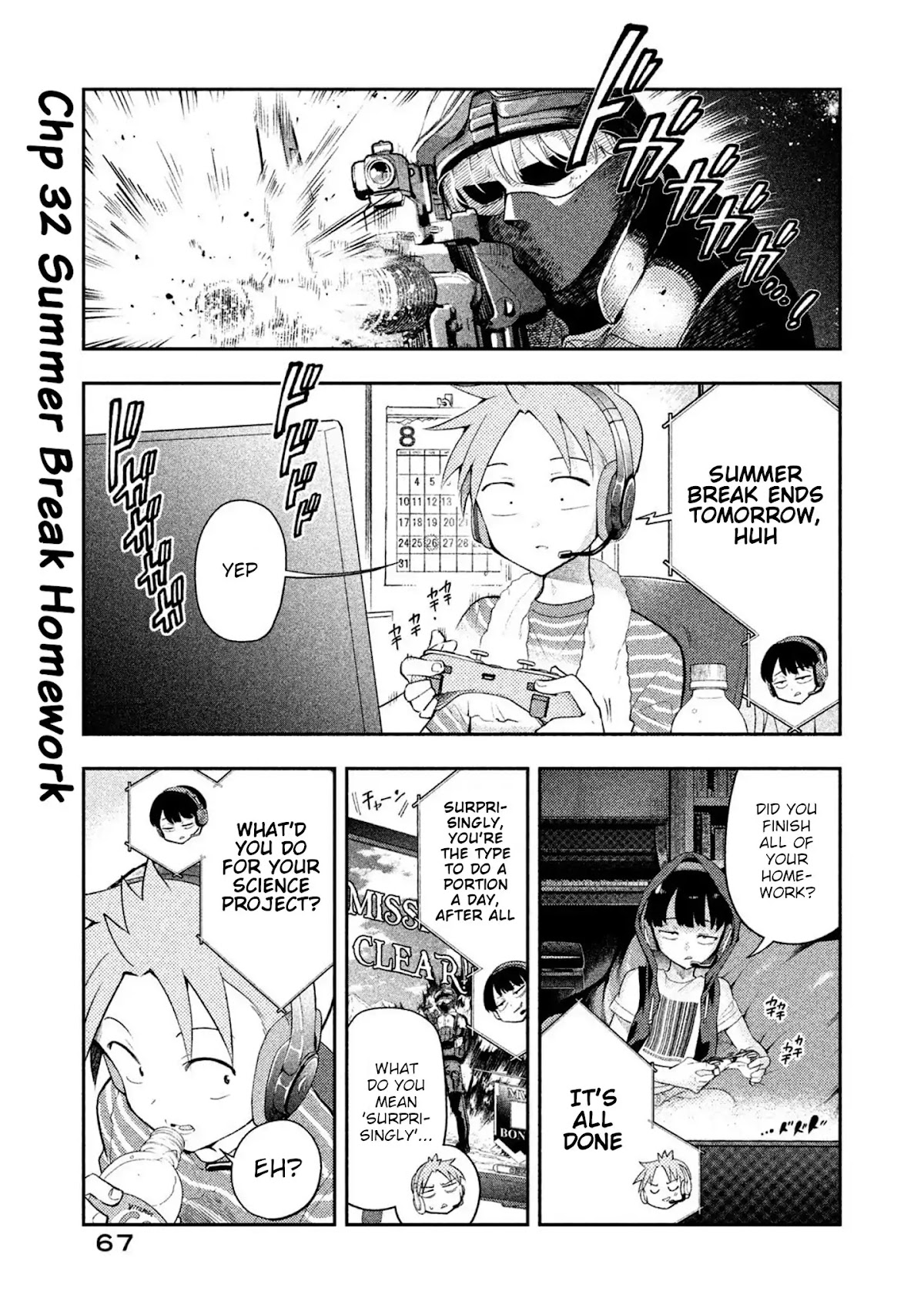 Dignified asleep SAEKI Chapter 32 page 1 - Chapter 32: Summer Break Homework