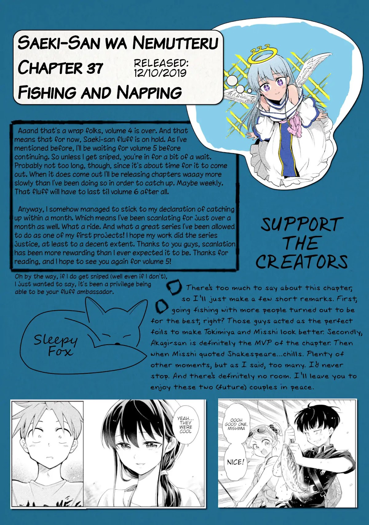 Dignified asleep SAEKI Chapter 37 page 32 - Chapter 37: Fishing and Napping