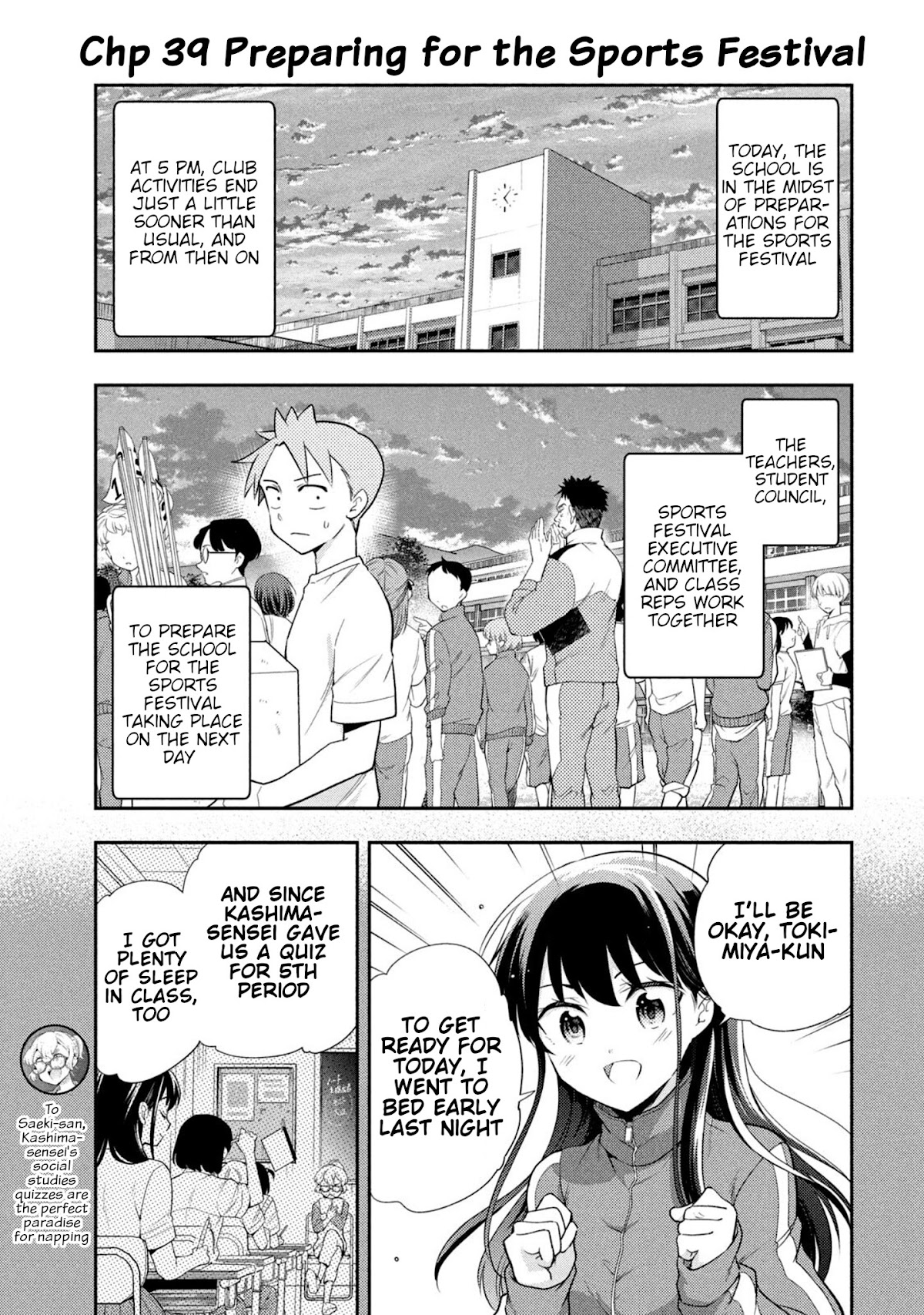 Dignified asleep SAEKI Chapter 39 page 1 - Chapter 39: Preparing for the Sports Festival