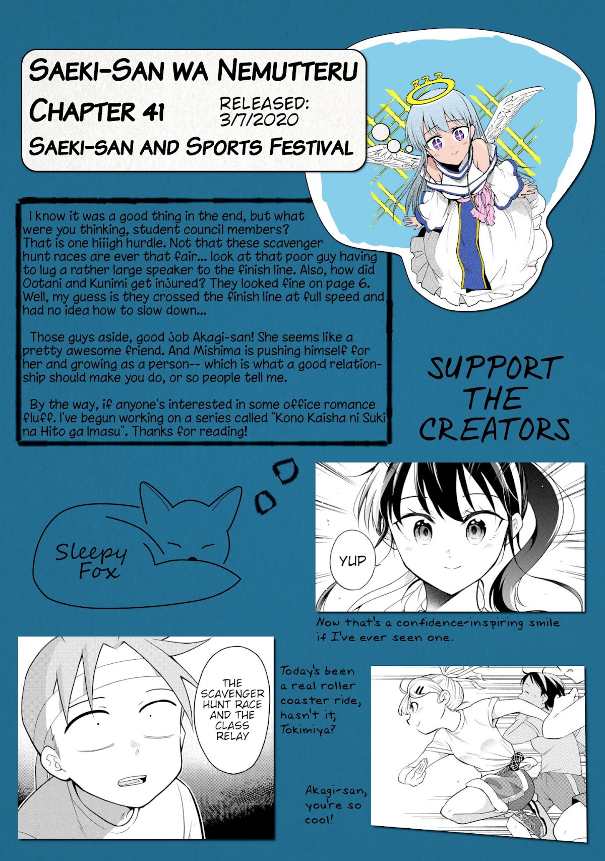 Dignified asleep SAEKI Chapter 41 page 19 - Chapter 41: Saeki-san and Sports festival